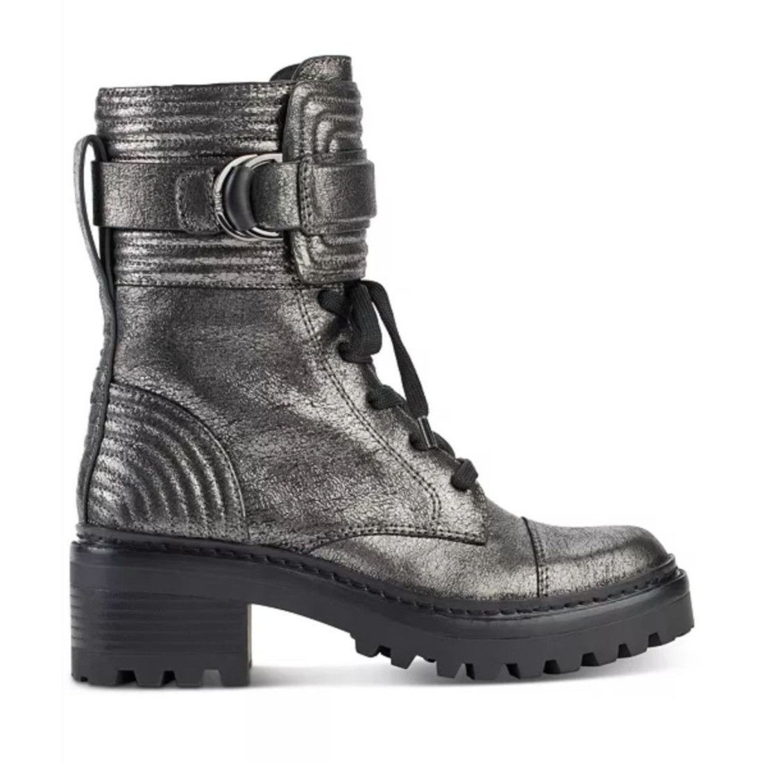 DKNY DKNY / Basia Combat / Metallic / Boots With Side Zipper & B Size US 10 / IT 40 - 1 Thumbnail