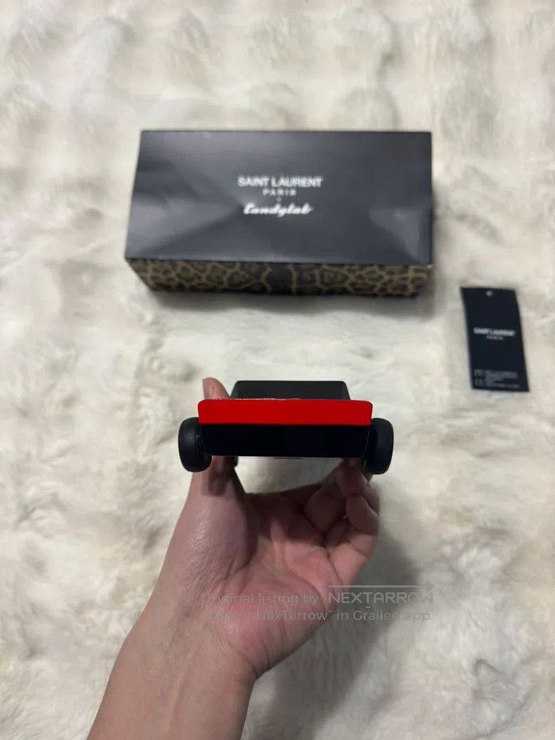 Saint Laurent Paris Saint Laurent Leopard Print Wooden Toy Car. Size ONE SIZE - 4 Thumbnail