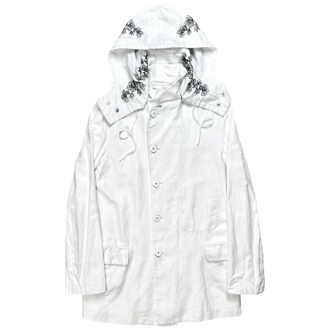 Ann Demeulemeester Ann Demeulemeester Hood Embroidered Field Jacket - SS14 Size US M / EU 48-50 / 2 - 1 Thumbnail