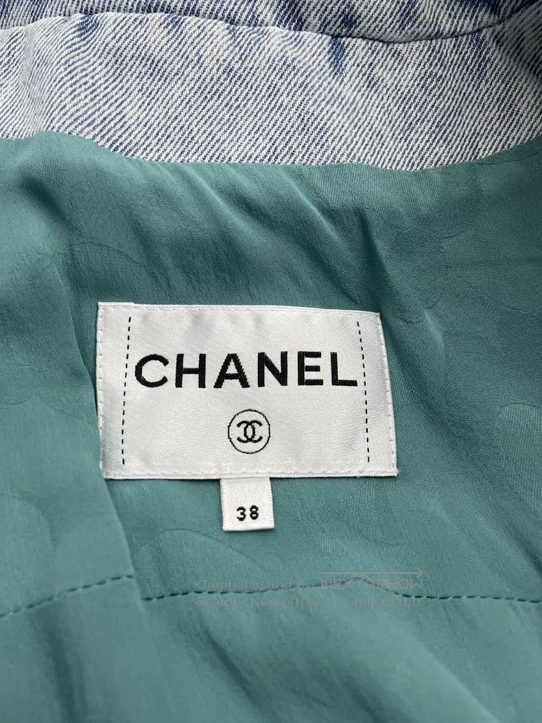Chanel Chanel Peacock blue silhouette woven denim jacket Size XS / US 0-2 / IT 36-38 - 5 Thumbnail