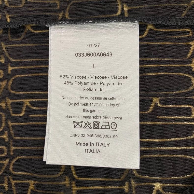 Dior Dior Black logo full-printed hollow round-neck short-sleev Size US L / EU 52-54 / 3 - 7 Thumbnail