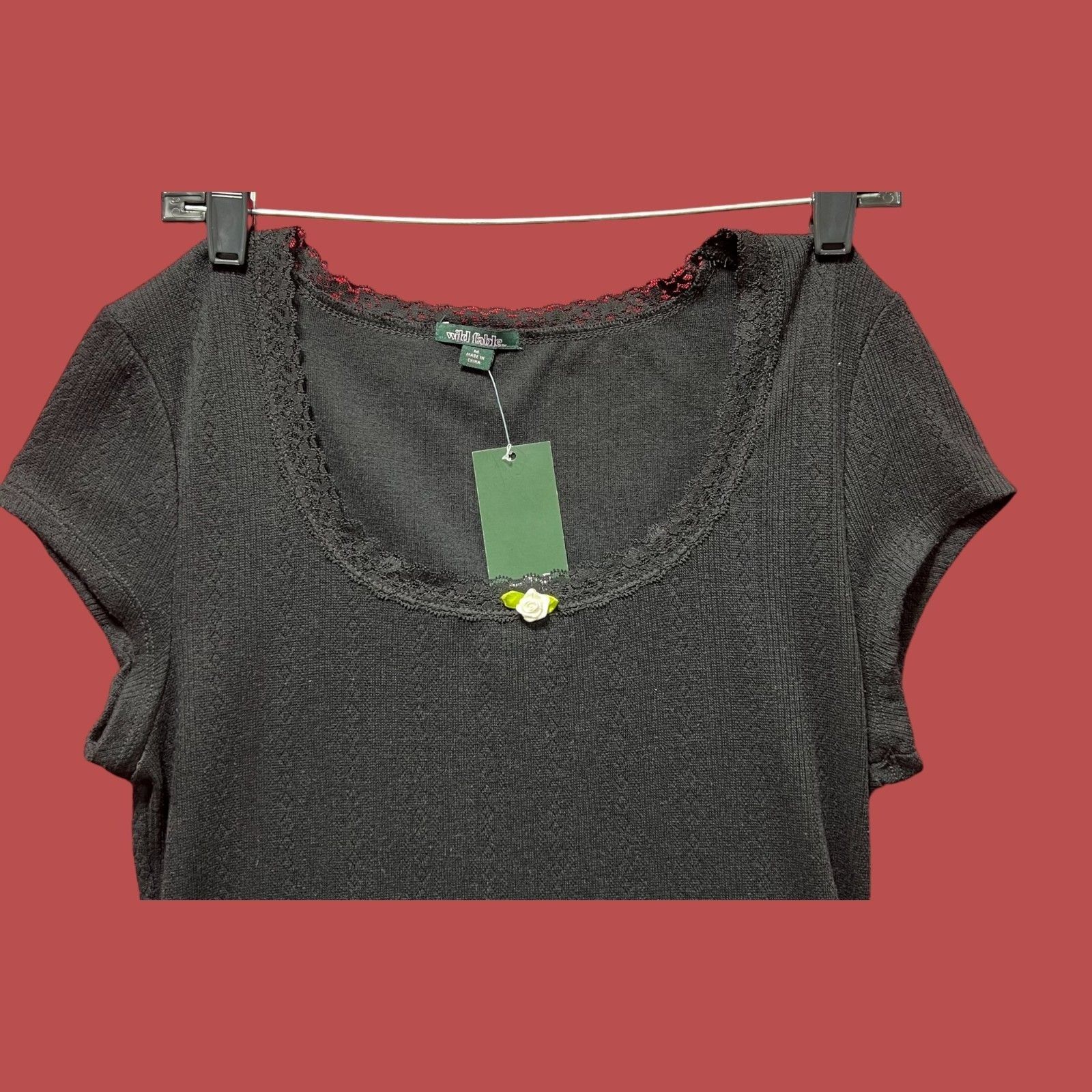 Other Wild Fable - Women's Short Sleeve T-Shirt - Black - Medium Size M / US 6-8 / IT 42-44 - 13 Thumbnail