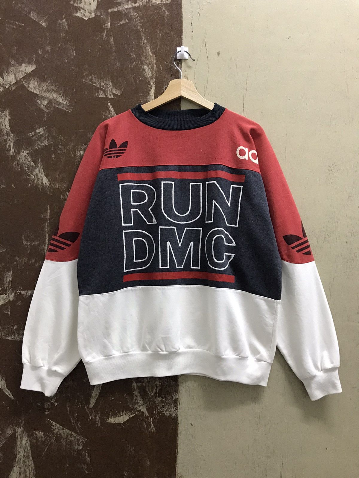 Vintage 80s Adidas RUN DMC Sweatshirt Sweatshirts Hoodies