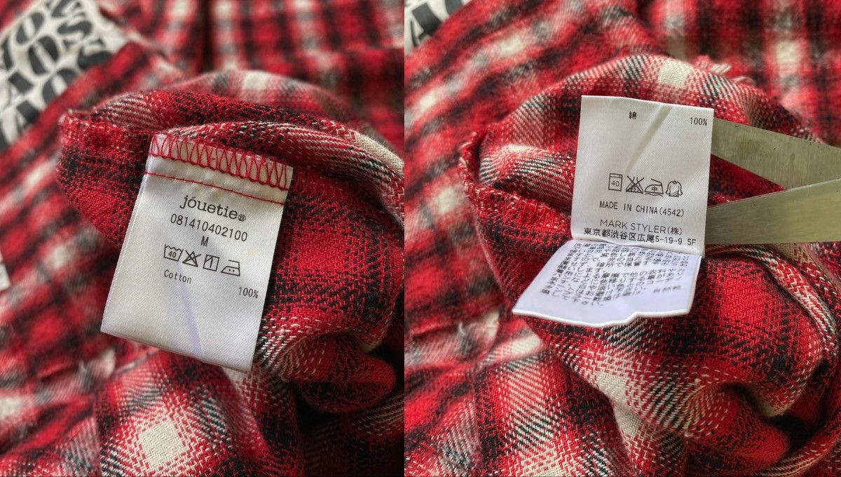 Designer × Japanese Brand Rare Jouetie- Mark Styler “Chaos-Hate-Jesus” Tartan Flannel Size US M / EU 48-50 / 2 - 3 Thumbnail