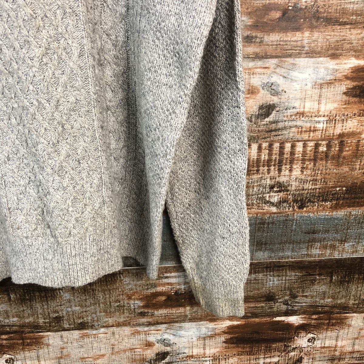 Homespun Knitwear × Japanese Brand × Vintage Uniqlo Heatech Grey Knitwear #A1710 Size XL / US 12-14 / IT 48-50 - 8 Thumbnail