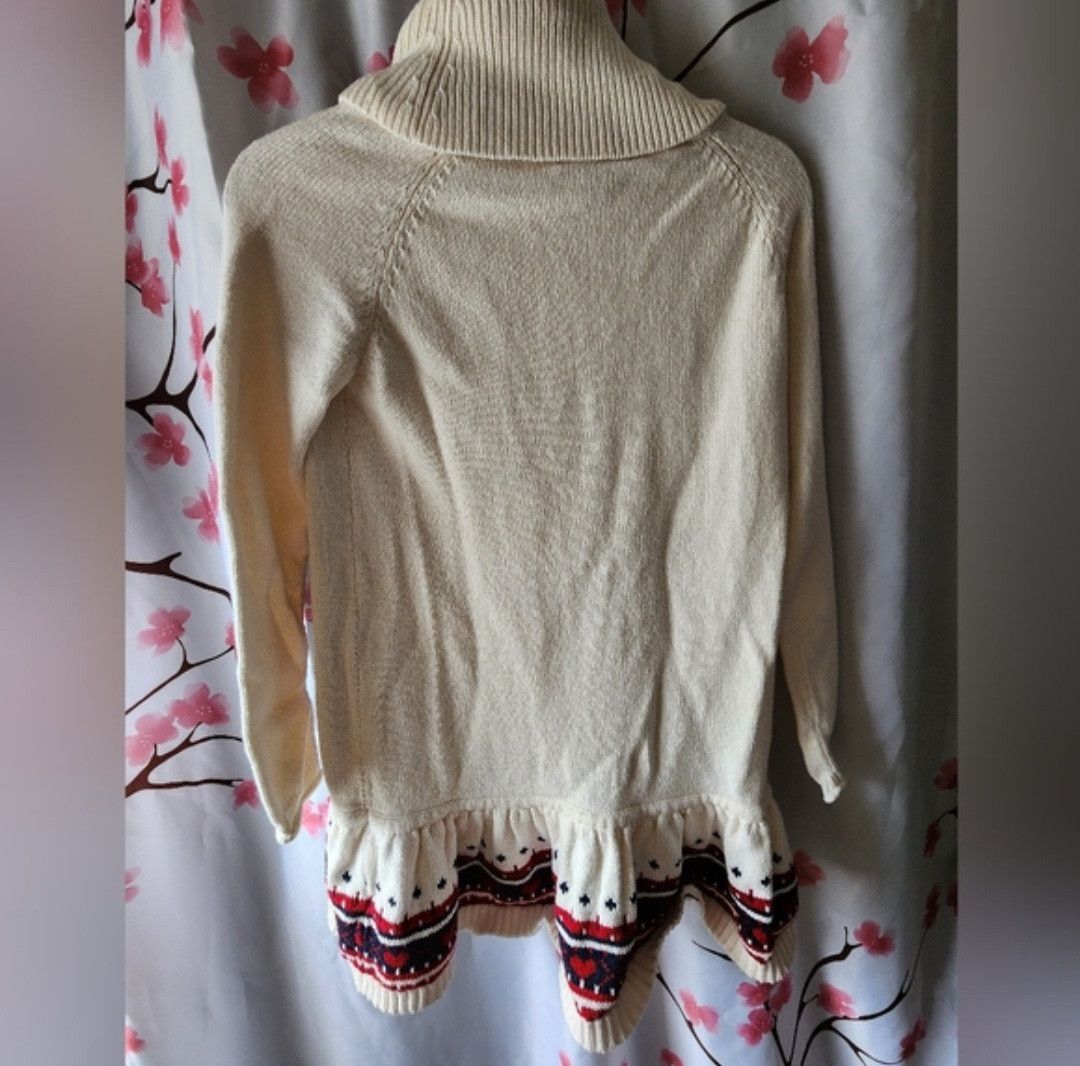 Gap GAP Girl's Off White Turtle Neck LS Sweater Dress XL (12) Size XXS / US 00 / IT 34 - 2 Thumbnail