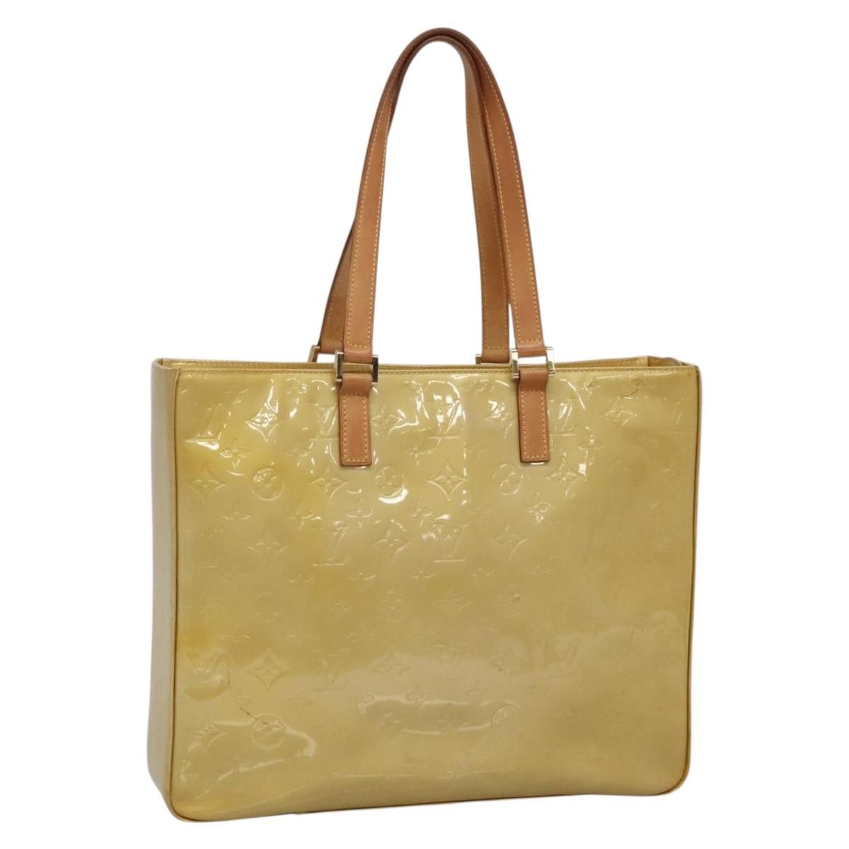 Louis Vuitton LOUIS VUITTON Monogram Vernis Columbus Tote Bag Beige M91023 Size ONE SIZE - 1 Thumbnail