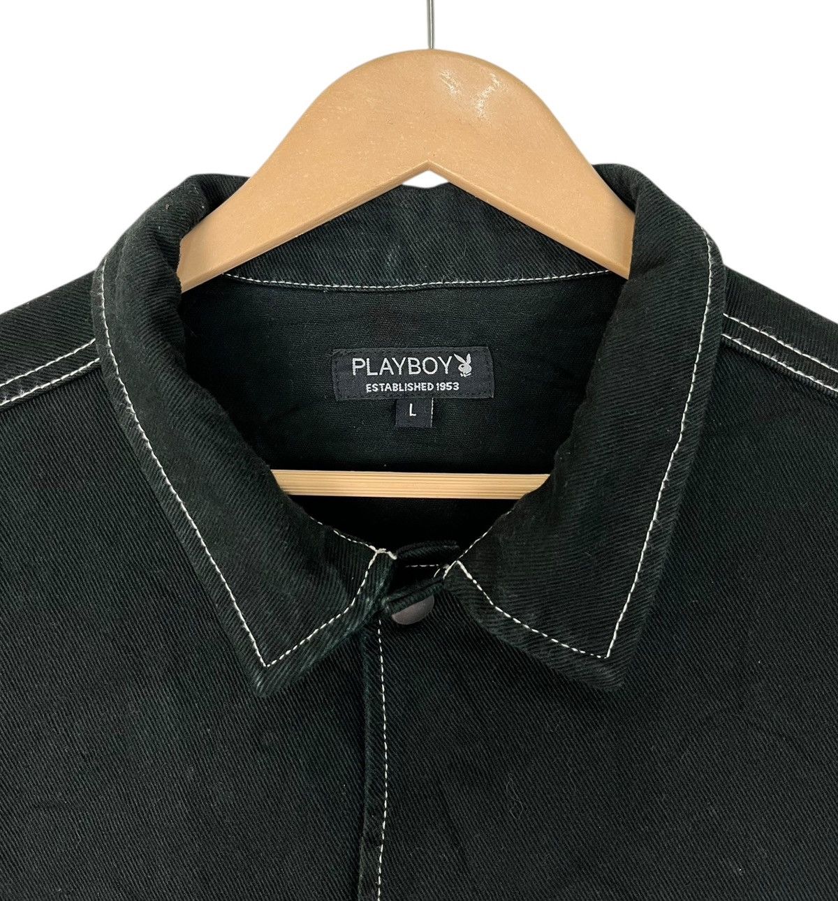 Japanese Brand × Playboy Playboy Bunny Snap Button Denim Jacket Size US L / EU 52-54 / 3 - 7 Thumbnail
