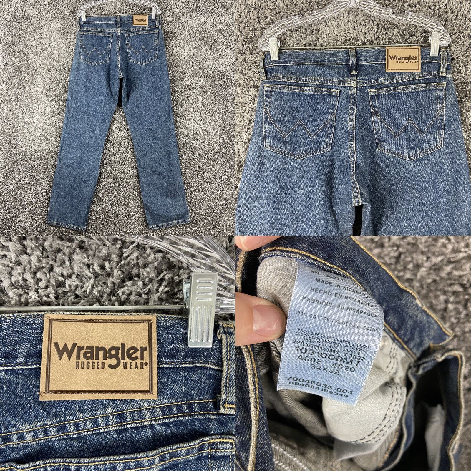 Wrangler WRANGLER RUGGED WEAR Blue Jeans Regular Fit 34 X 32 Straight Men’s Size US 34 / EU 50 - 8 Thumbnail