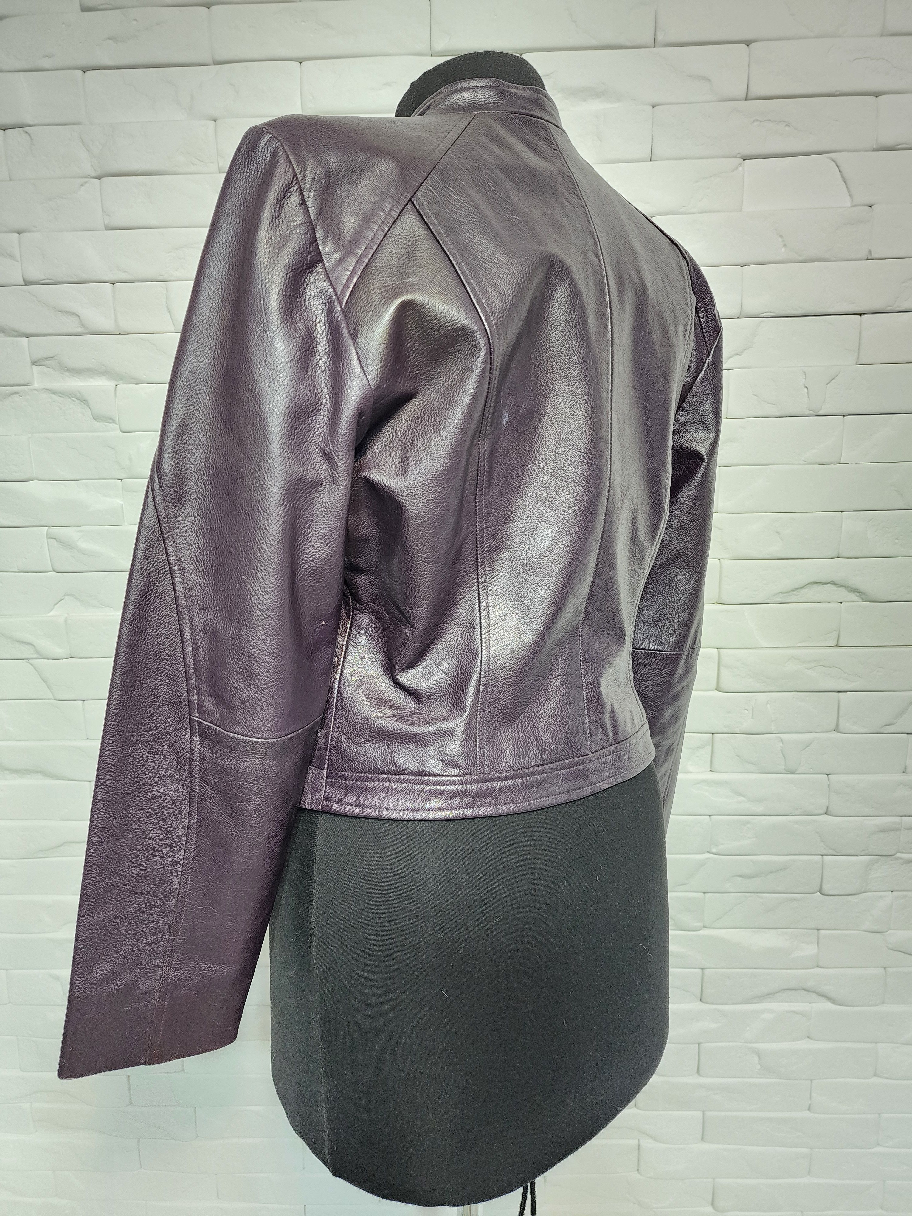 Designer Women's leather jacket. Size L / US 10 / IT 46 - 6 Thumbnail