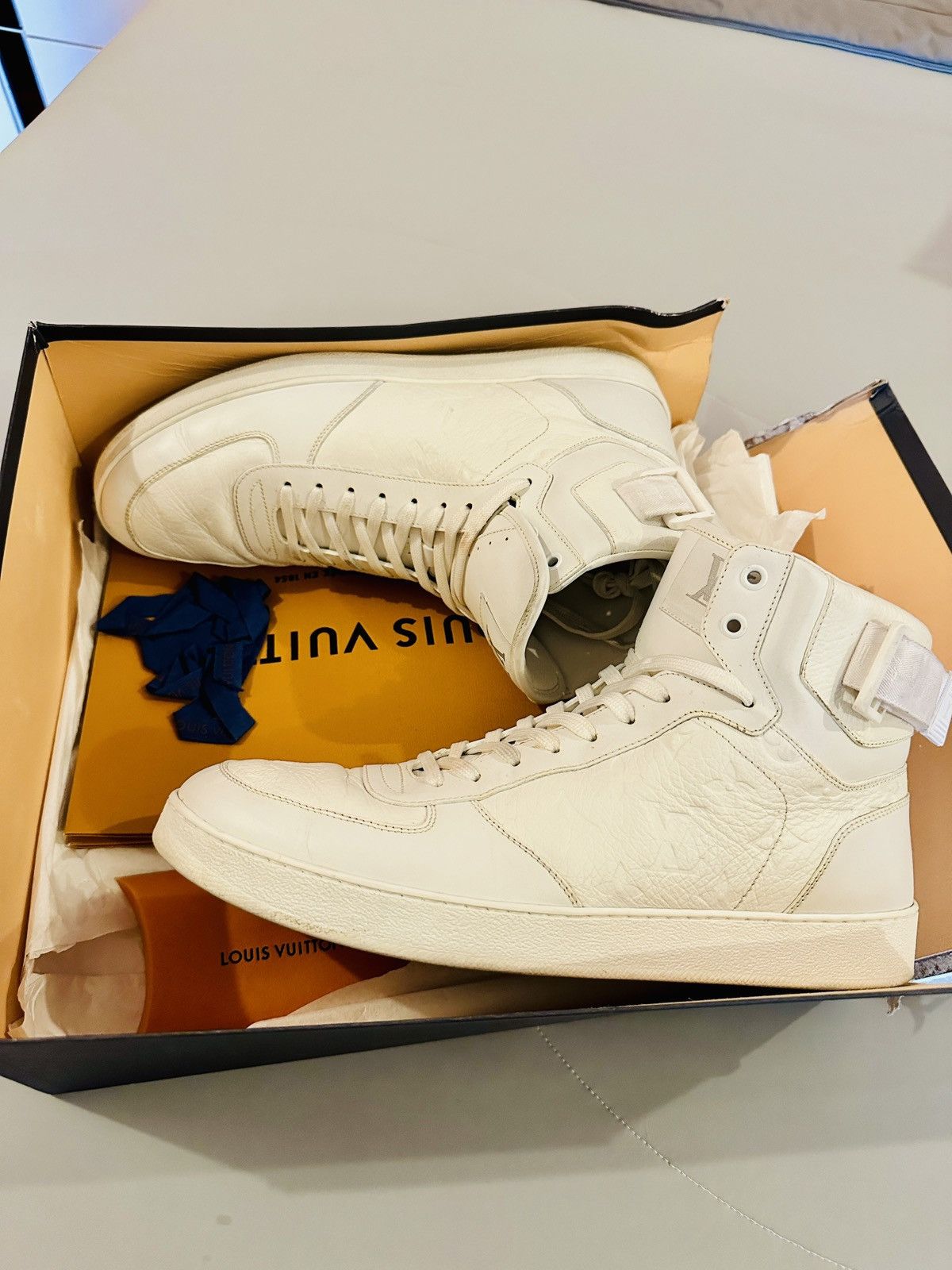 Louis Vuitton Rivoli LV Monogram High Top Sneakers