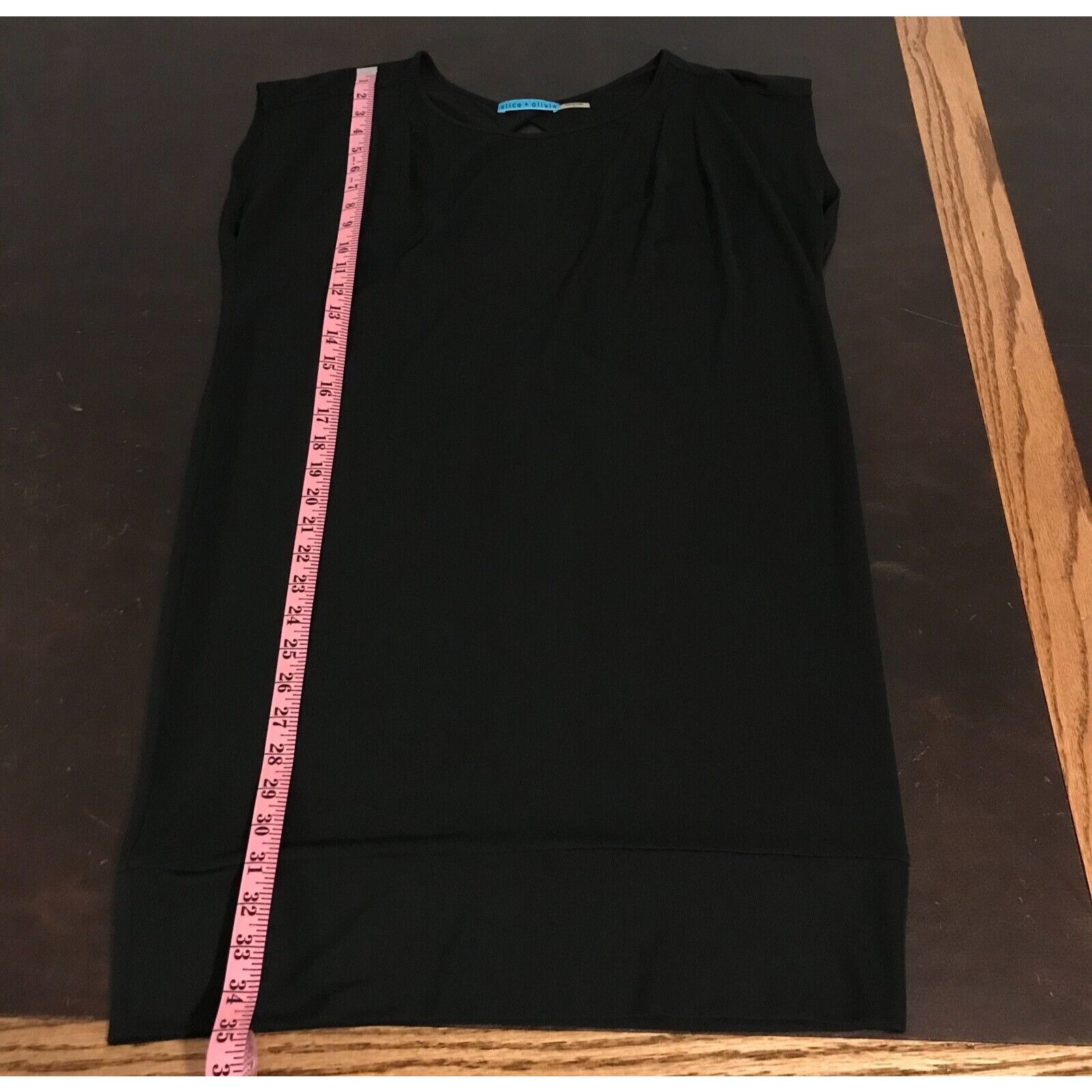 Alice + Olivia Alice + Olivia Black Keyhole Back Tunic Dress - Size Large Size L / US 10 / IT 46 - 6 Thumbnail