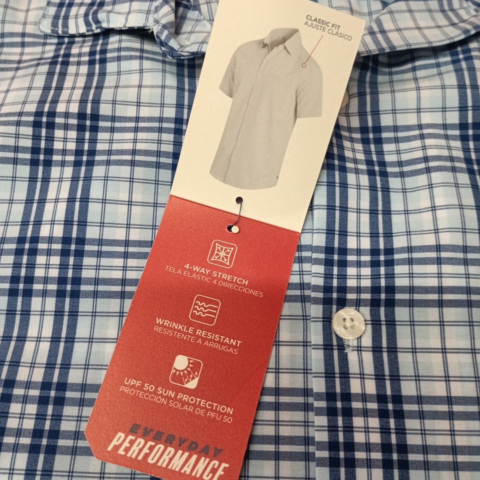 Chaps Chaps Performance Woven Shirt Men's Size 2XL Blue Stretch Size US XXL / EU 58 / 5 - 3 Thumbnail