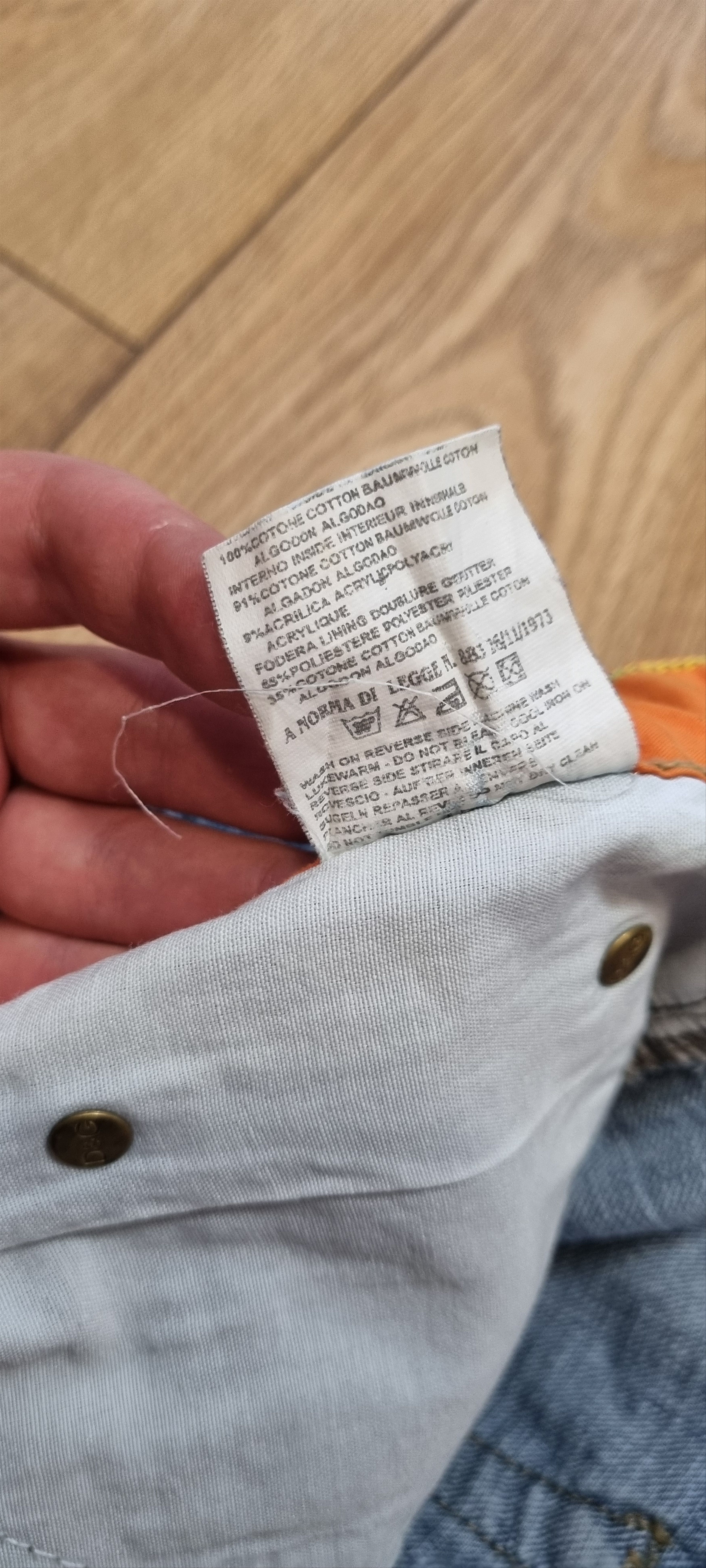 Dolce & Gabbana Dolce & Gabbana FW05 Orange Poem Jeans Distressed Ripped Size US 33 - 8 Thumbnail