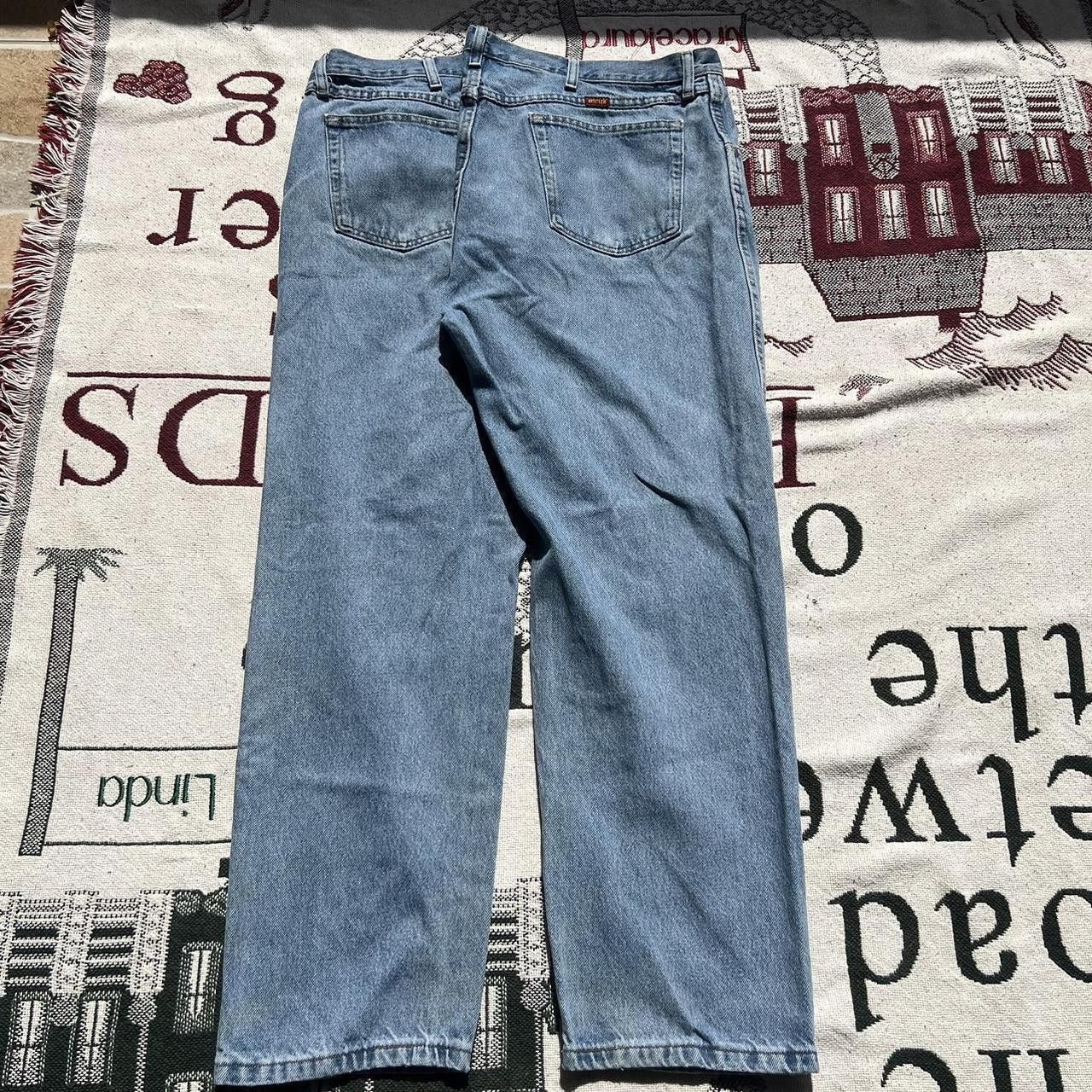 Vintage Vintage/2000s Super Baggy Medium Wash Grunge Denim Rustler Jeans! Size US 38 / EU 54 - 4 Thumbnail
