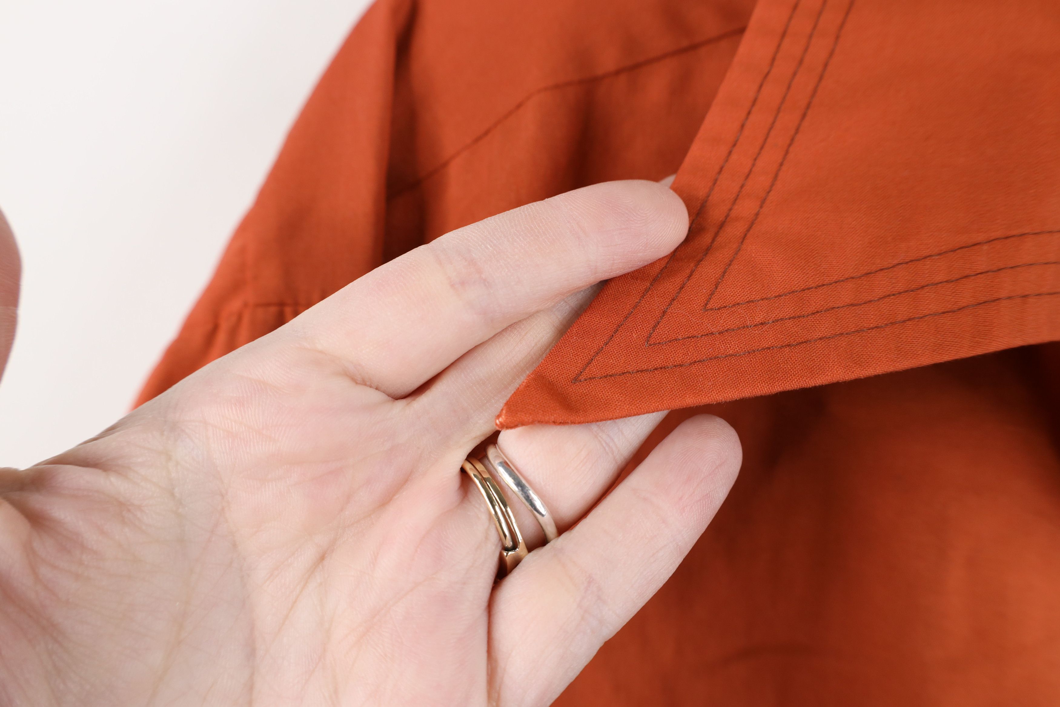 Vintage Vintage 70s Streetwear Thrashed Collared Button Shirt Orange Size US L / EU 52-54 / 3 - 7 Thumbnail