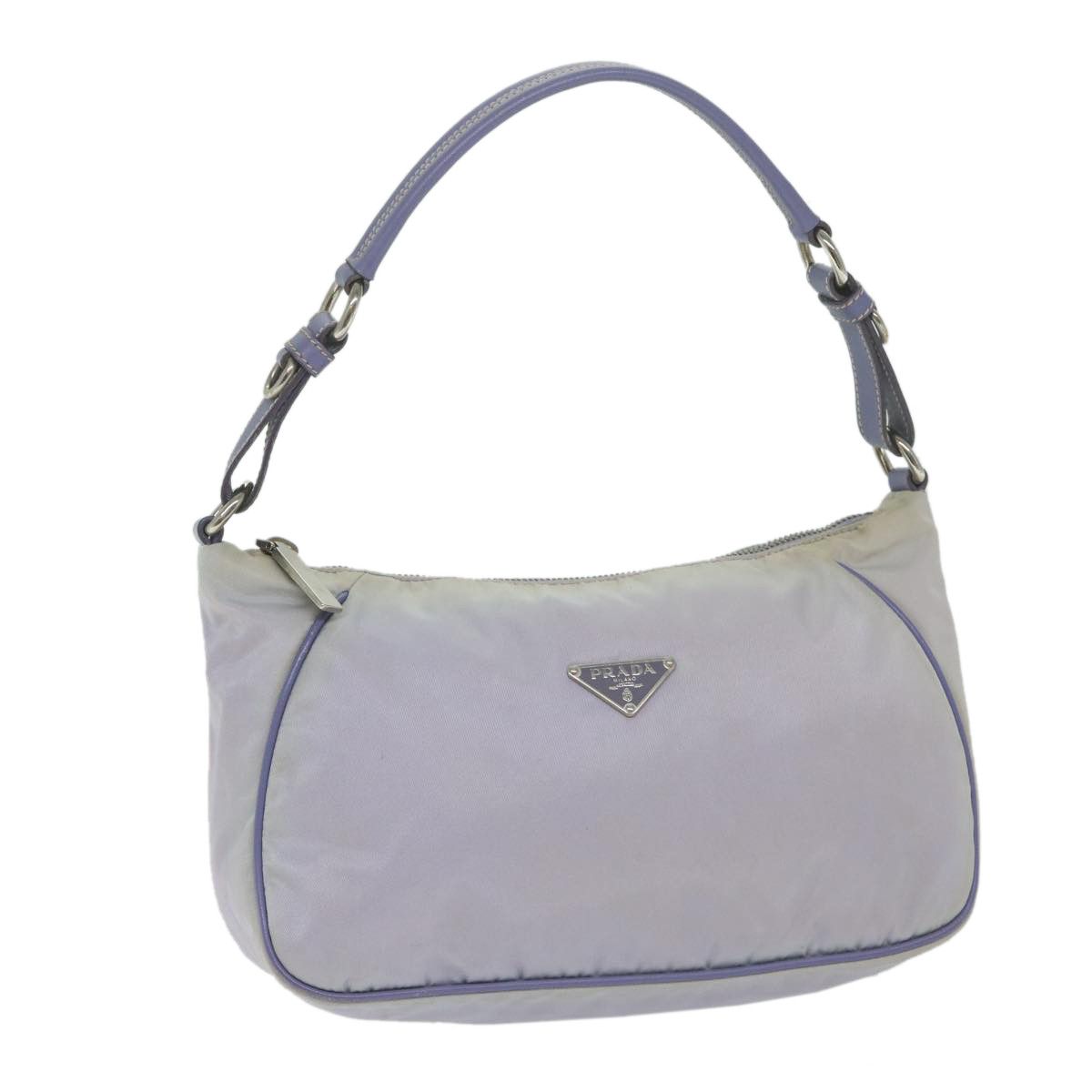 image of Prada Accessory Pouch Nylon Purple Auth 63925, Women's