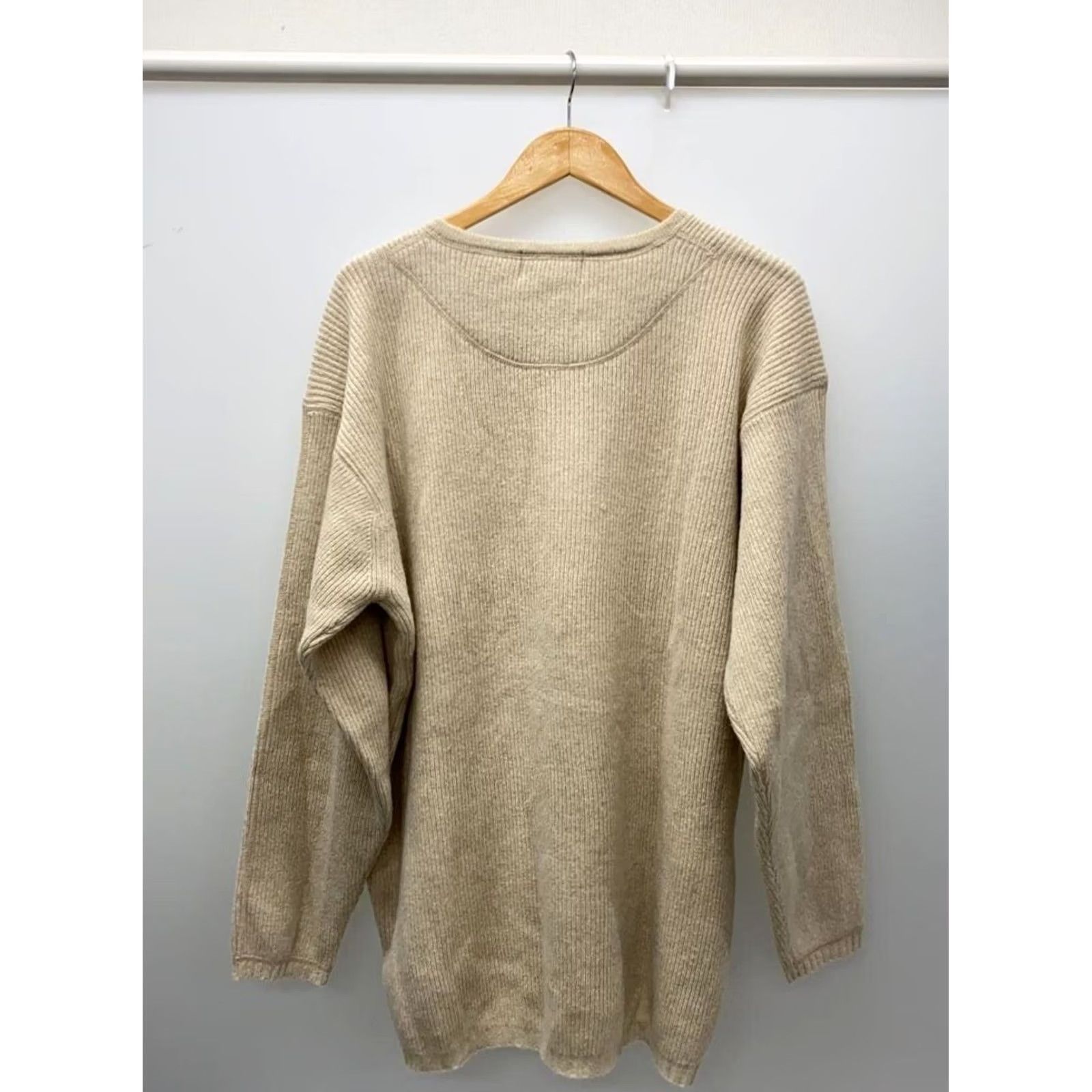 Ralph Lauren RRL Ralph Lauren Henley Sweater Shirt Wool Size L Beige Mens Size US L / EU 52-54 / 3 - 2 Thumbnail