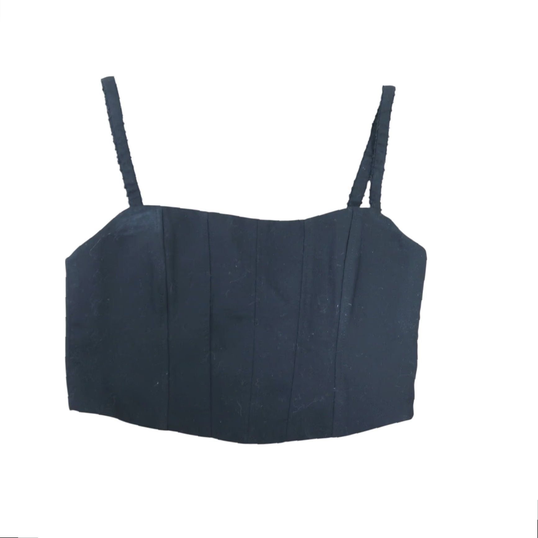 Zara Zara Black Corset Bustier Crop Top S Women Tank Size S / US 4 / IT 40 - 2 Thumbnail