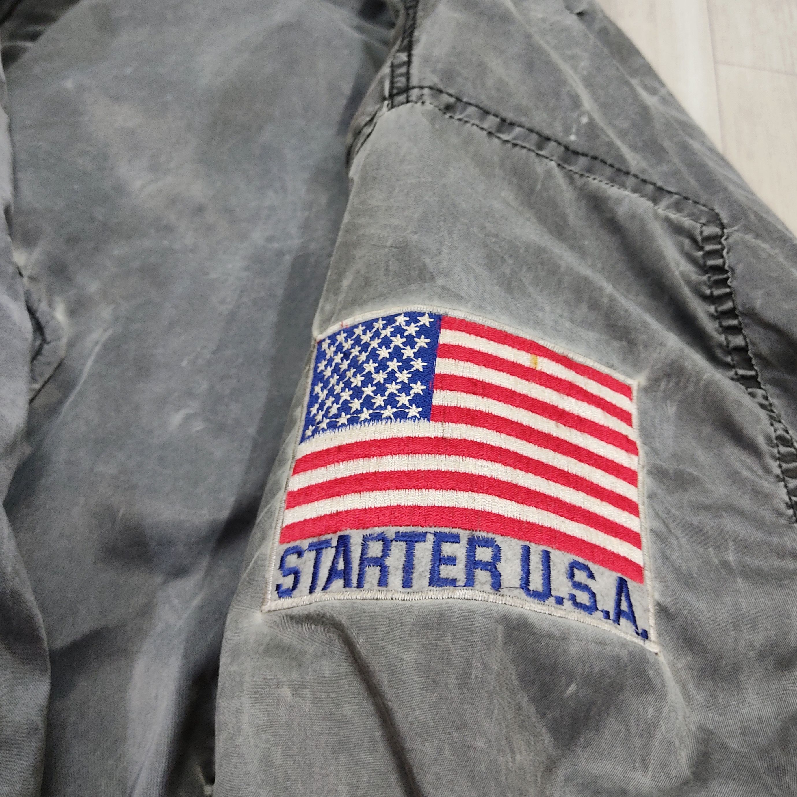 Starter Vintage Faded Grey Starter USA Bomber Jacket Size US L / EU 52-54 / 3 - 9 Thumbnail
