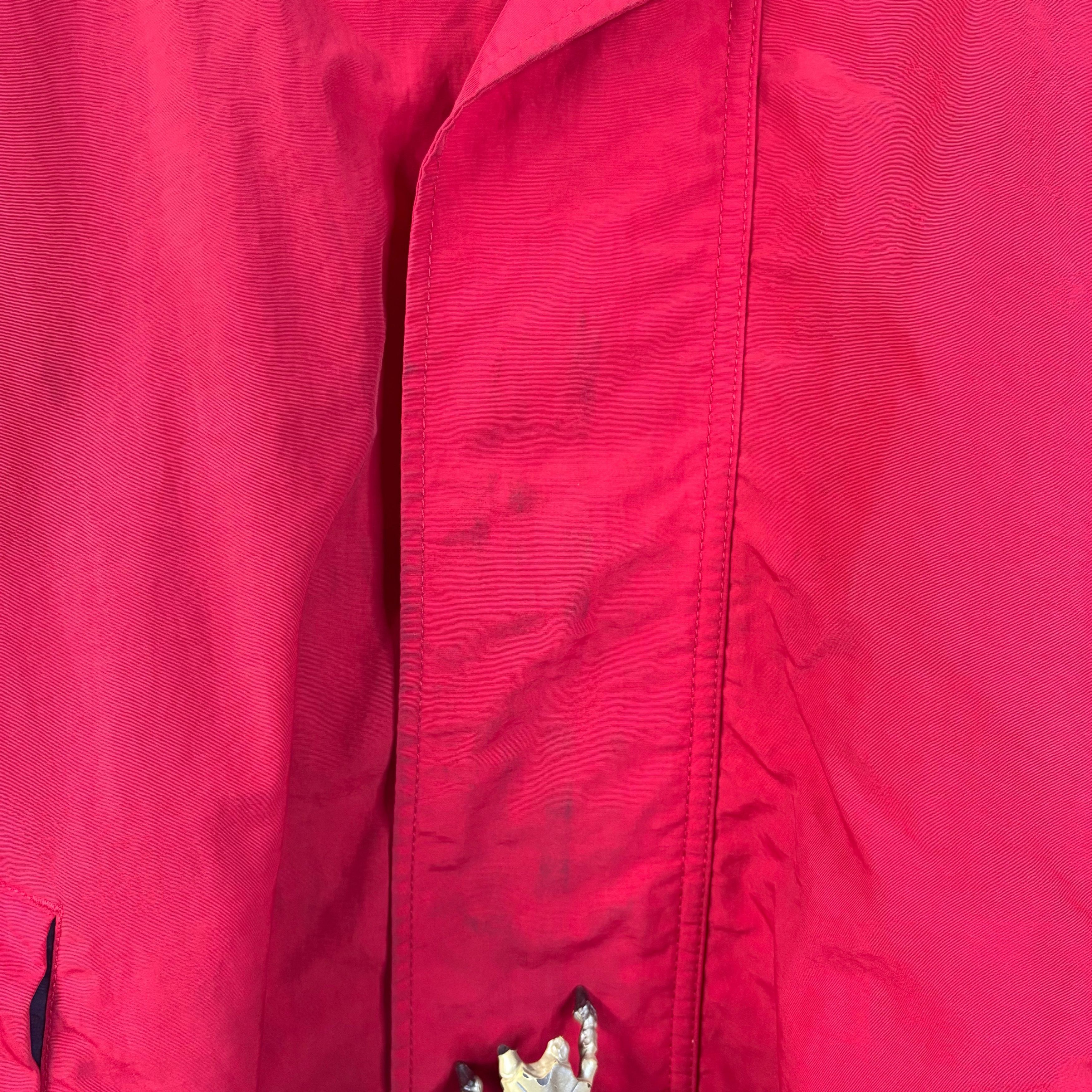 Tommy Hilfiger Vintage 90s Tommy Hilfiger Red Full-Zip Windbreaker Jacket Size US L / EU 52-54 / 3 - 3 Thumbnail