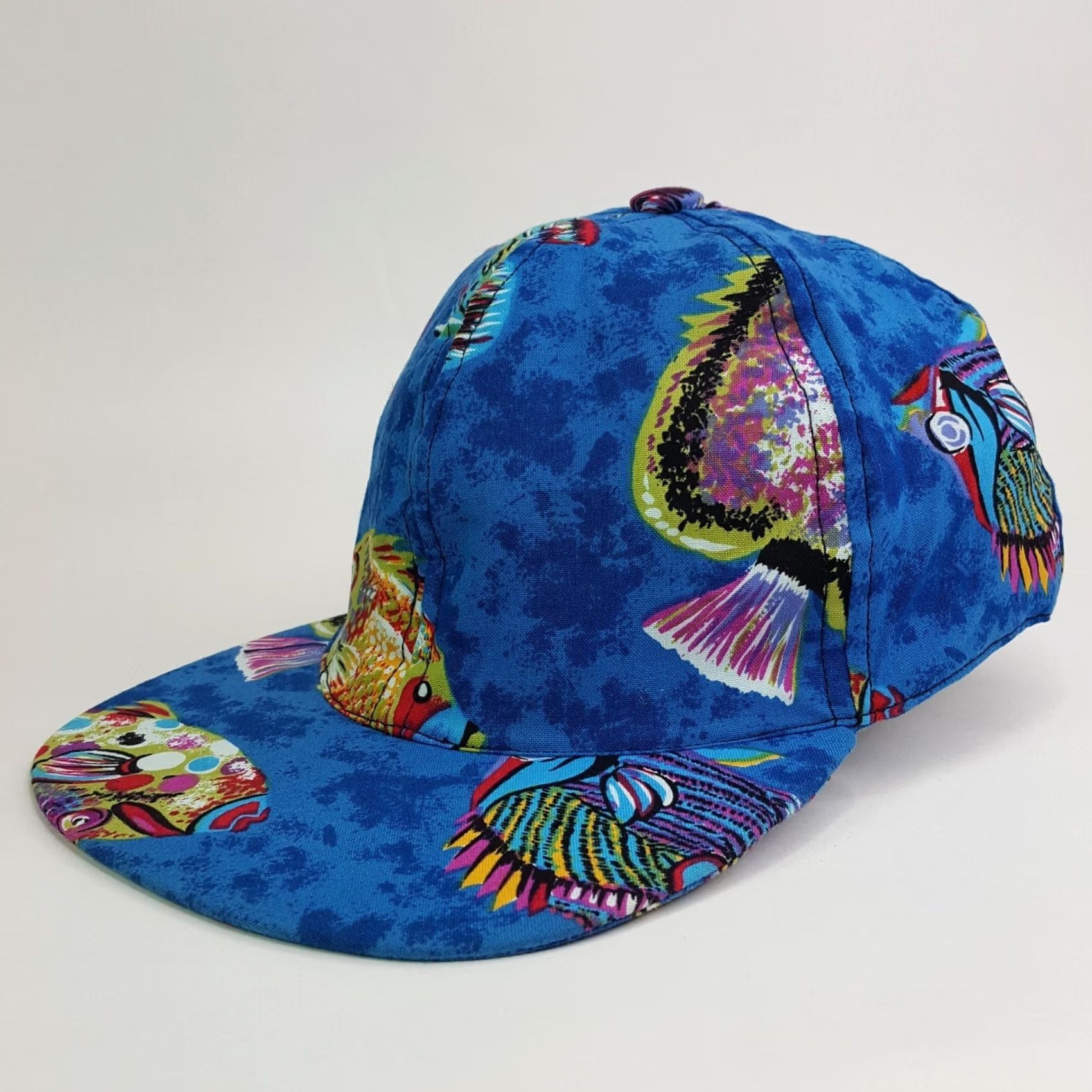 Vintage Vintage Infinity Chic USA Hat Baseball Cap Blue Tropical Fish Snapback Adjustable Mens New Retro 90s Ocean Aloha Beach Cap Size ONE SIZE - 3 Thumbnail