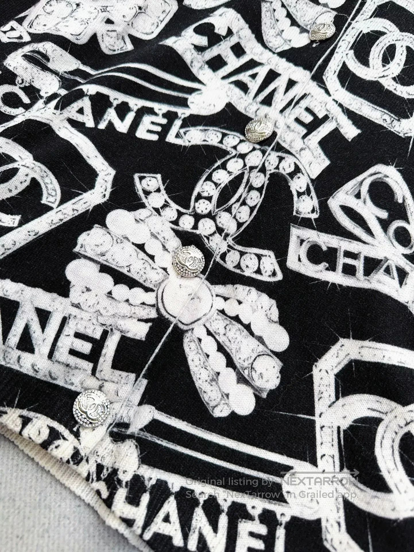 Chanel Chanel Coco Neige Black White Knit Cardigan. Size US S / EU 44-46 / 1 - 7 Thumbnail