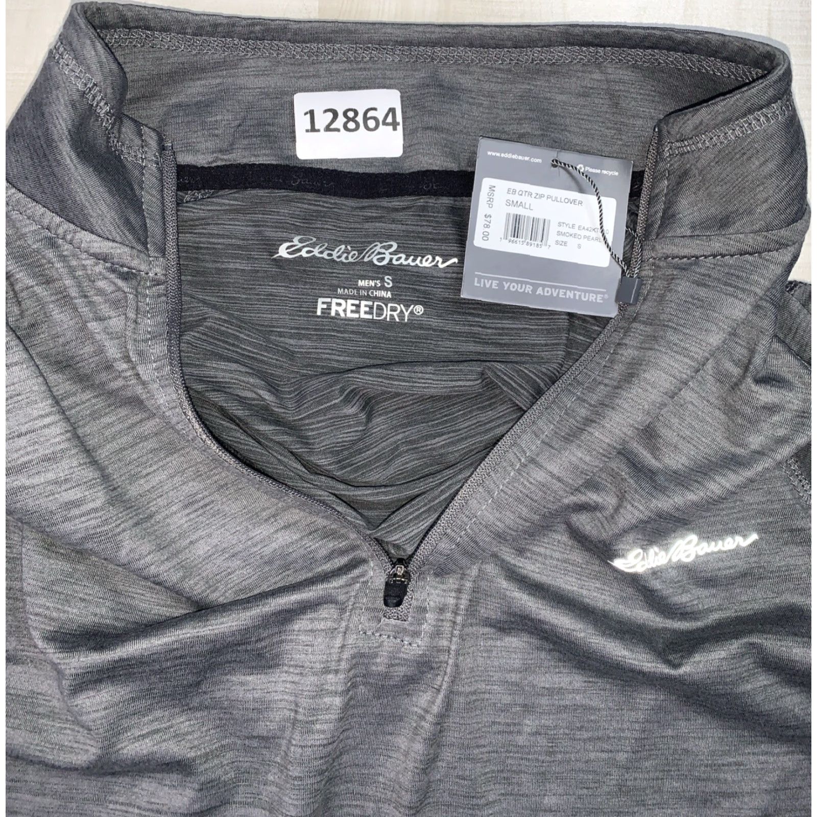Eddie Bauer Eddie Bauer Free Dry Athletic Quarter Zip Smoked Pearl Gray Men’s Small NWT-12864 Size US S / EU 44-46 / 1 - 2 Thumbnail