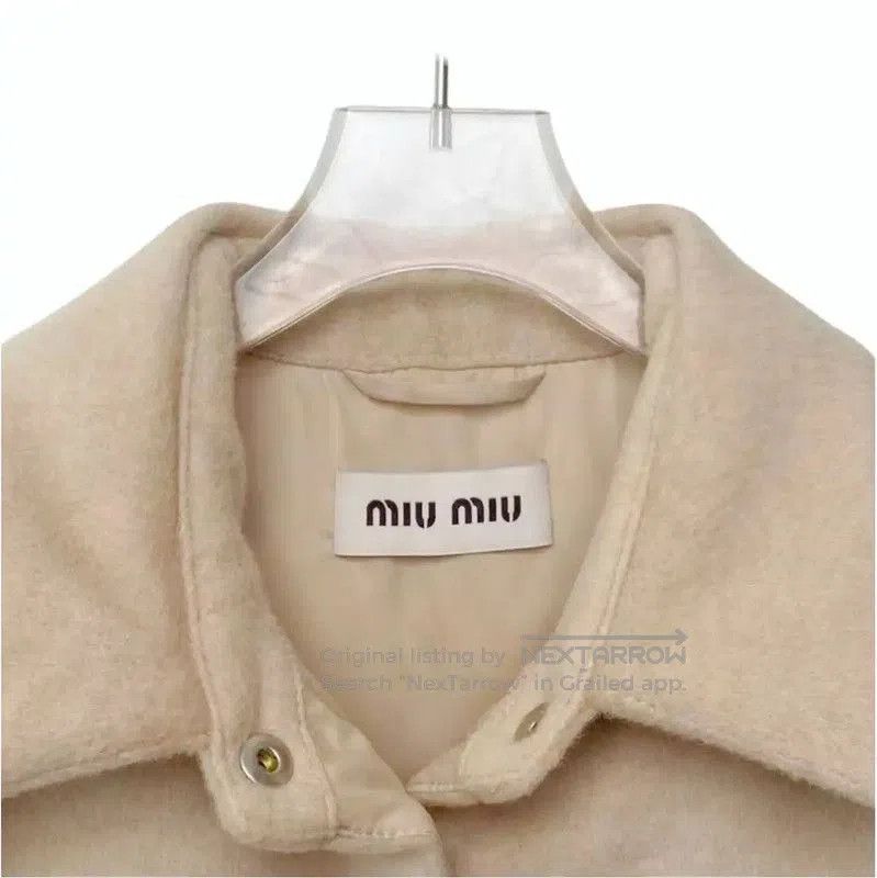 Miu Miu Miu Miu Women's Khaki Wool Down Jacket . Size M / US 6-8 / IT 42-44 - 3 Thumbnail