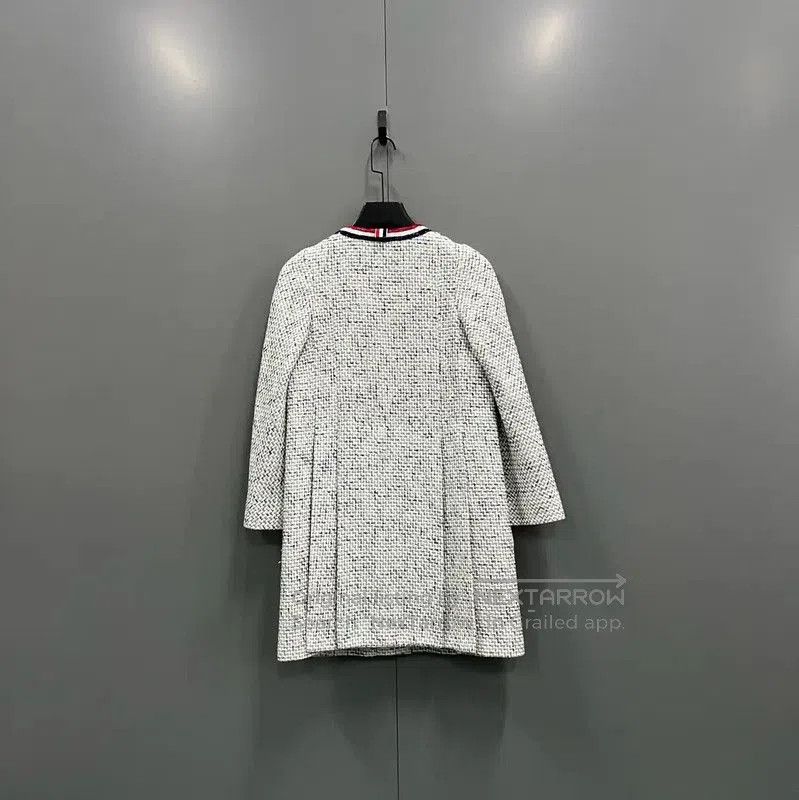 Thom Browne Thom Browne Grey Wool Long Coat for Women . Size XXS / US 00 / IT 34 - 2 Thumbnail