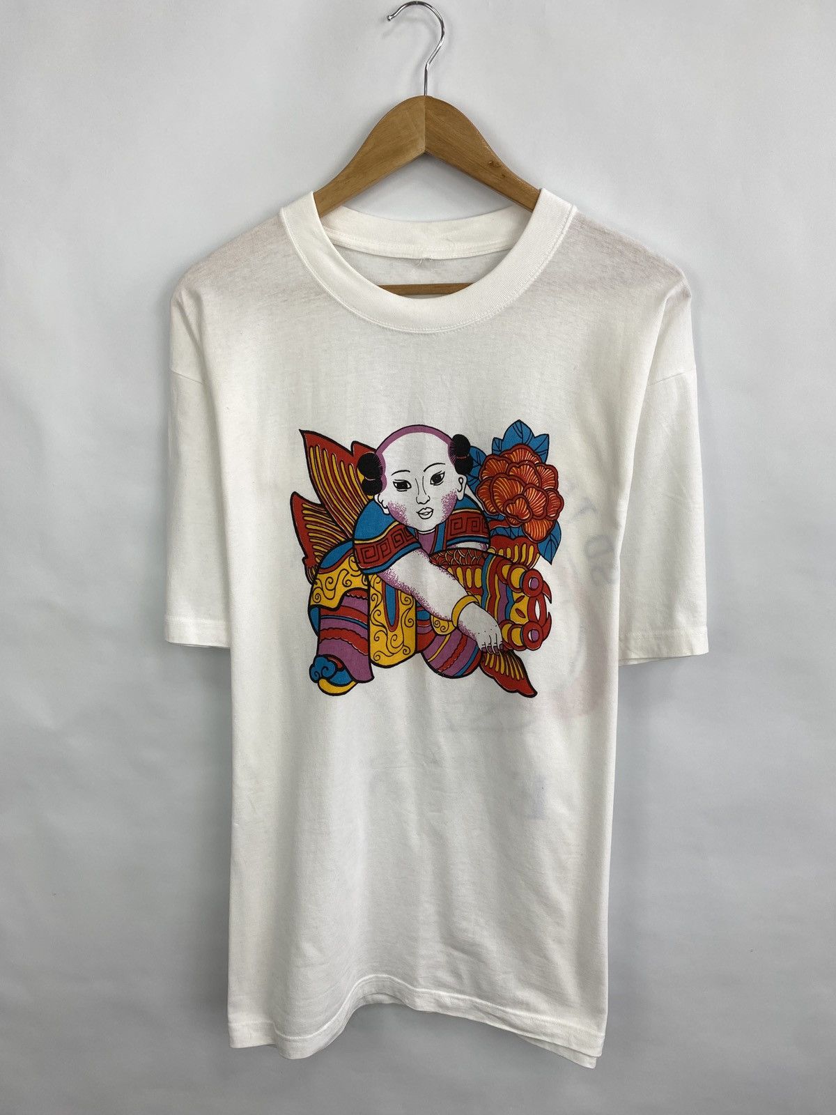Japanese Brand 🇯🇵☯️ Vintage 90s Yin Yang Japan Style T-Shirt Rare Retro Hype Size US XL / EU 56 / 4 - 3 Thumbnail