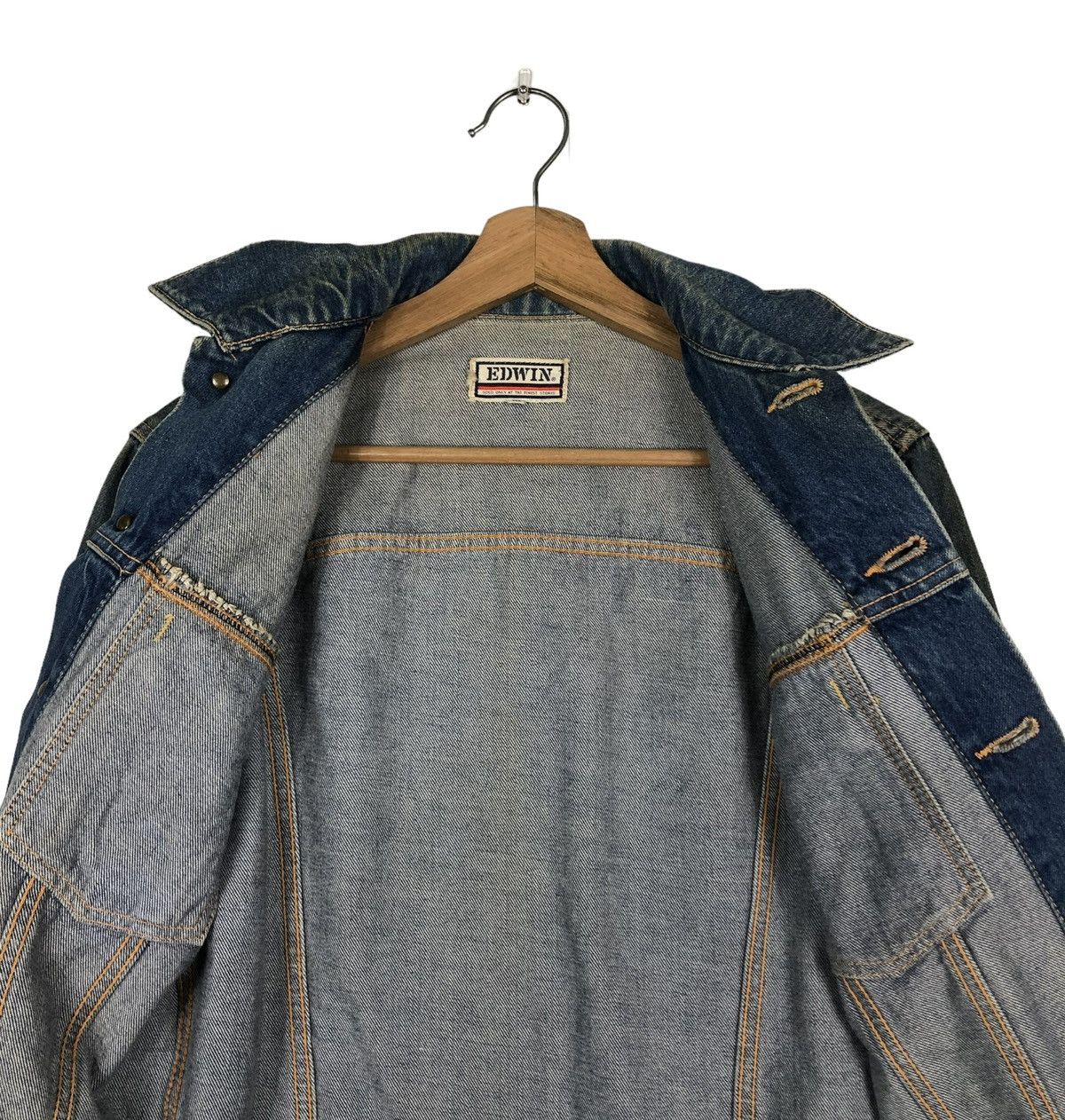 Japanese Brand 🔥VINTAGE CROPPED DENIM TRUCKER JACKET EDWI Size US M / EU 48-50 / 2 - 14 Thumbnail