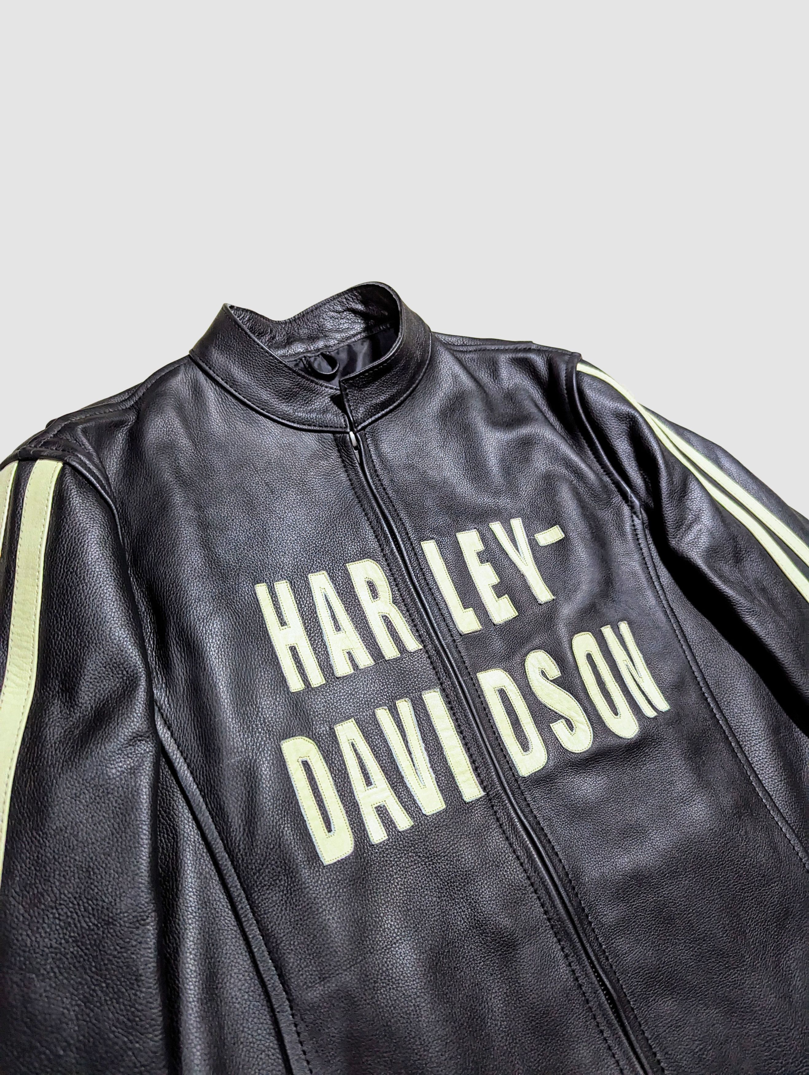 Harley Davidson 🔥 HARLEY DAVIDSON 🔥 LEATHER JACKET RARE STREETWEAR Size US L / EU 52-54 / 3 - 5 Thumbnail