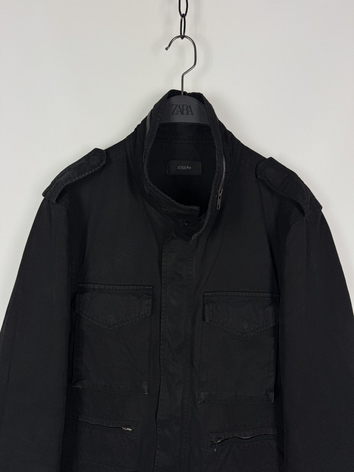 Joseph Joseph Washed Cotton Military Style Black Jacket Size US M / EU 48-50 / 2 - 5 Thumbnail