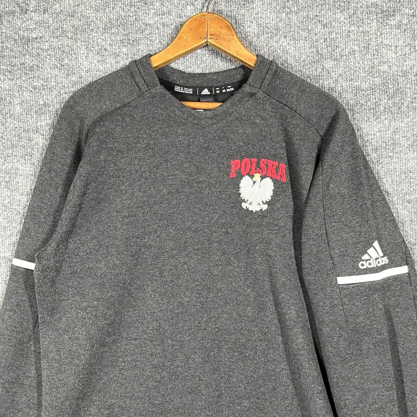 Adidas Adidas Poland Soccer Sweatshirt Mens Size M Gray 90s Classic Sports Shirt Pullover Size US M / EU 48-50 / 2 - 6 Thumbnail