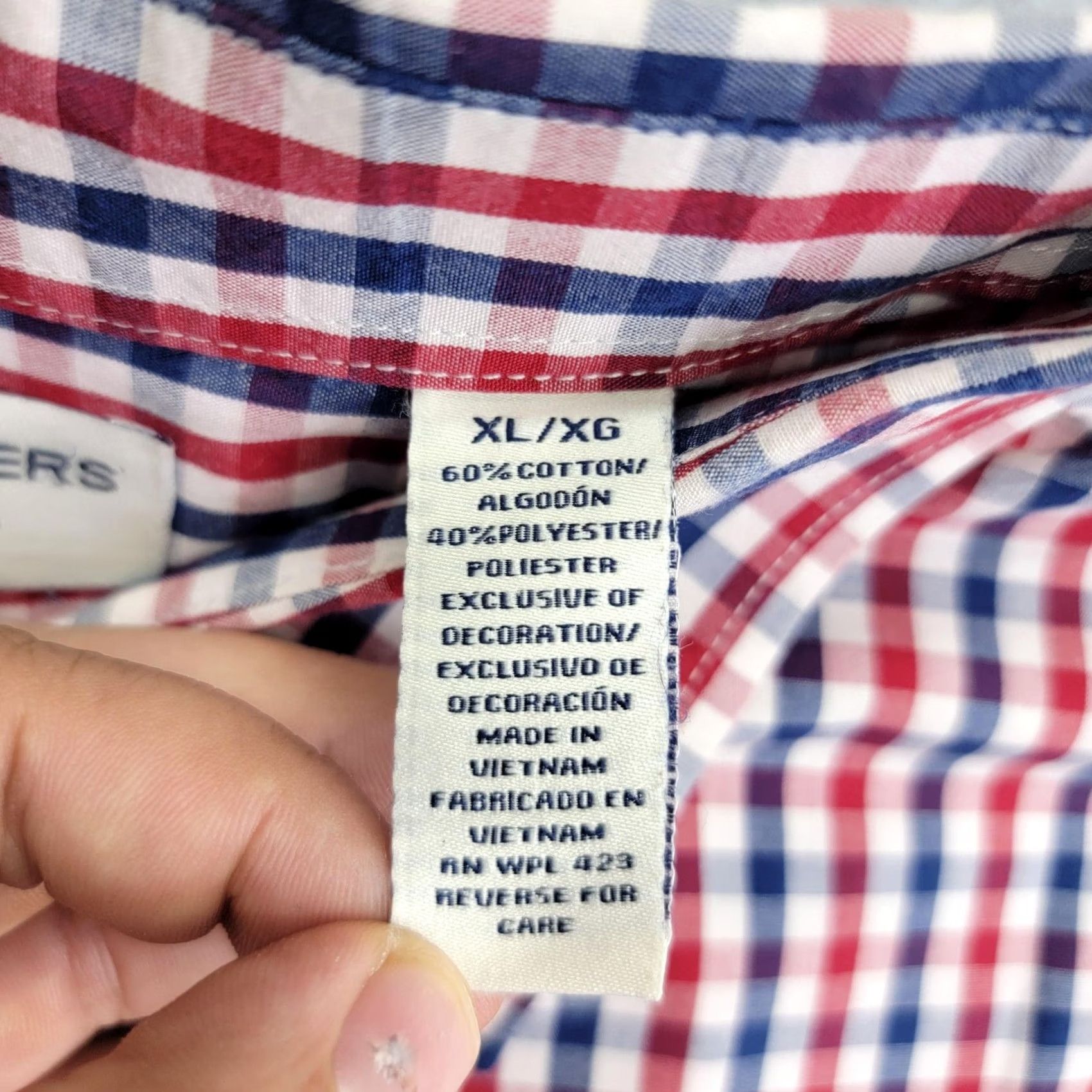 Dockers VINTAGE Dockers Shirt Mens XL Red Blue Gingham Check Button Down Long Sleeve Casual Size US XL / EU 56 / 4 - 5 Thumbnail