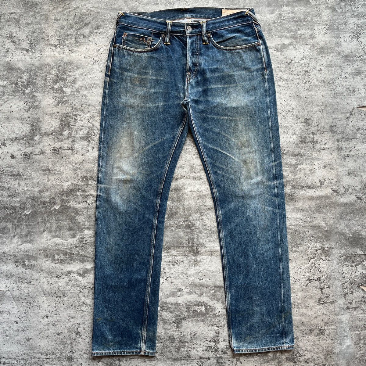 Evisu Evisu No.3 Brush Daicock Washed Selvedge Jeans Size US 33 - 2 Thumbnail