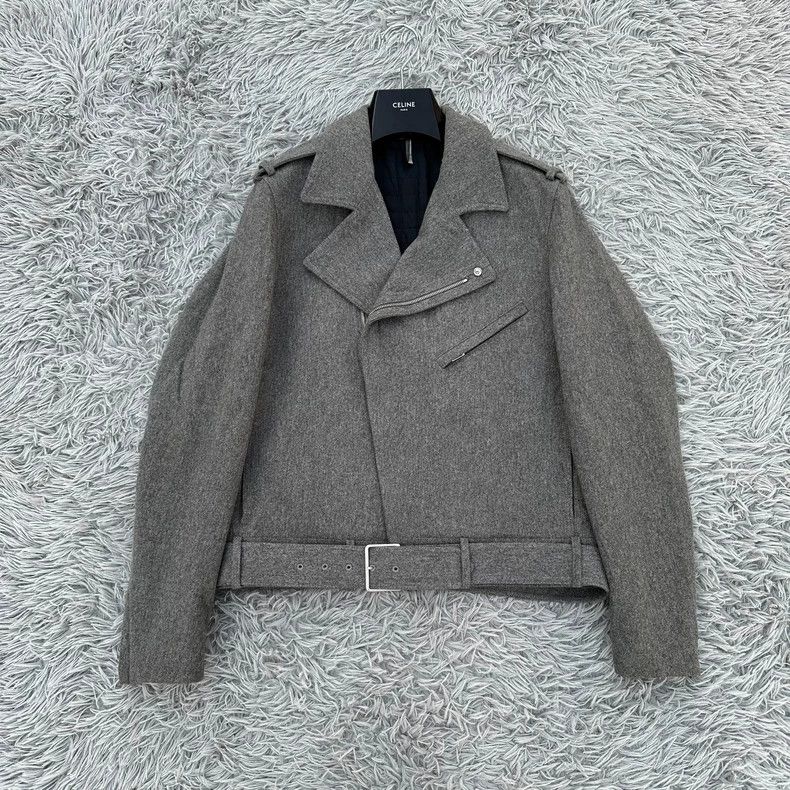 Dior Dior Light gray motorcycle zipper wool jacket 2501-Nextarro Size US M / EU 48-50 / 2 - 1 Thumbnail