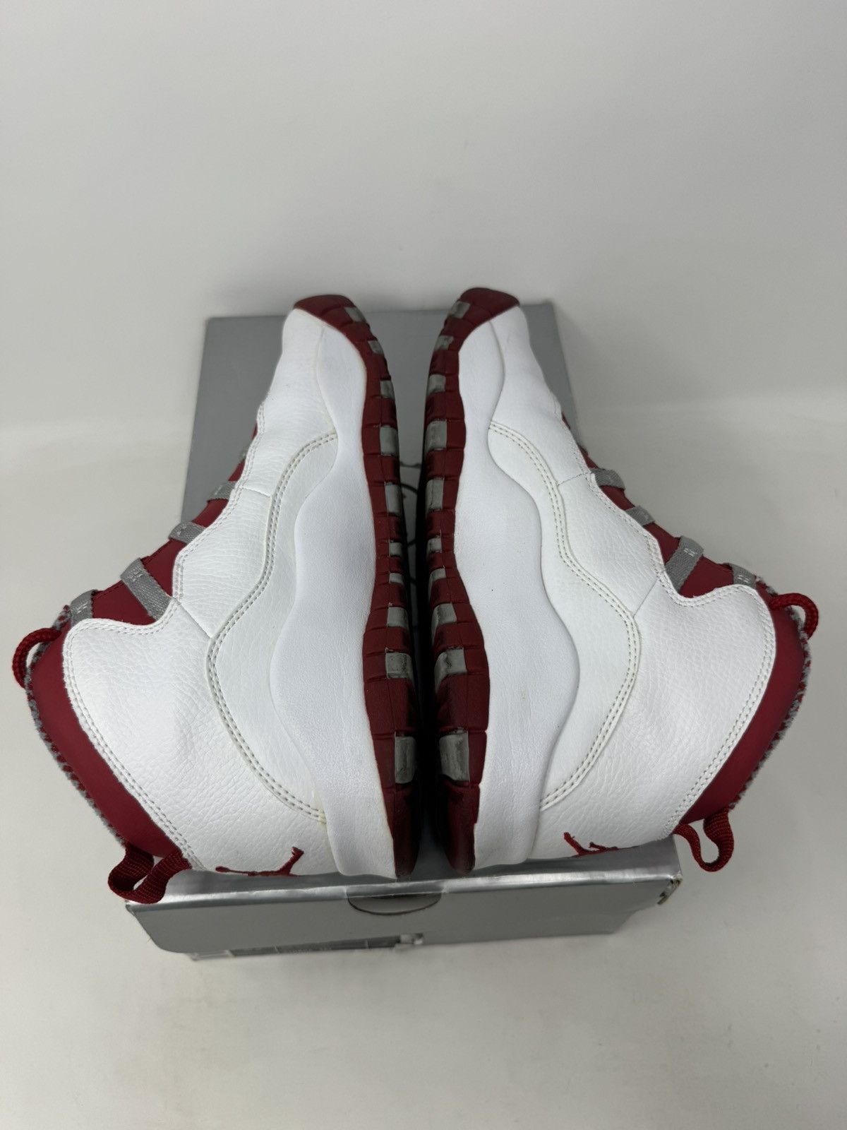 Jordan Brand Nike Air Jordan 10 Retro Gs Red Steel 2005 Size US 5.5 / EU 38 - 7 Thumbnail