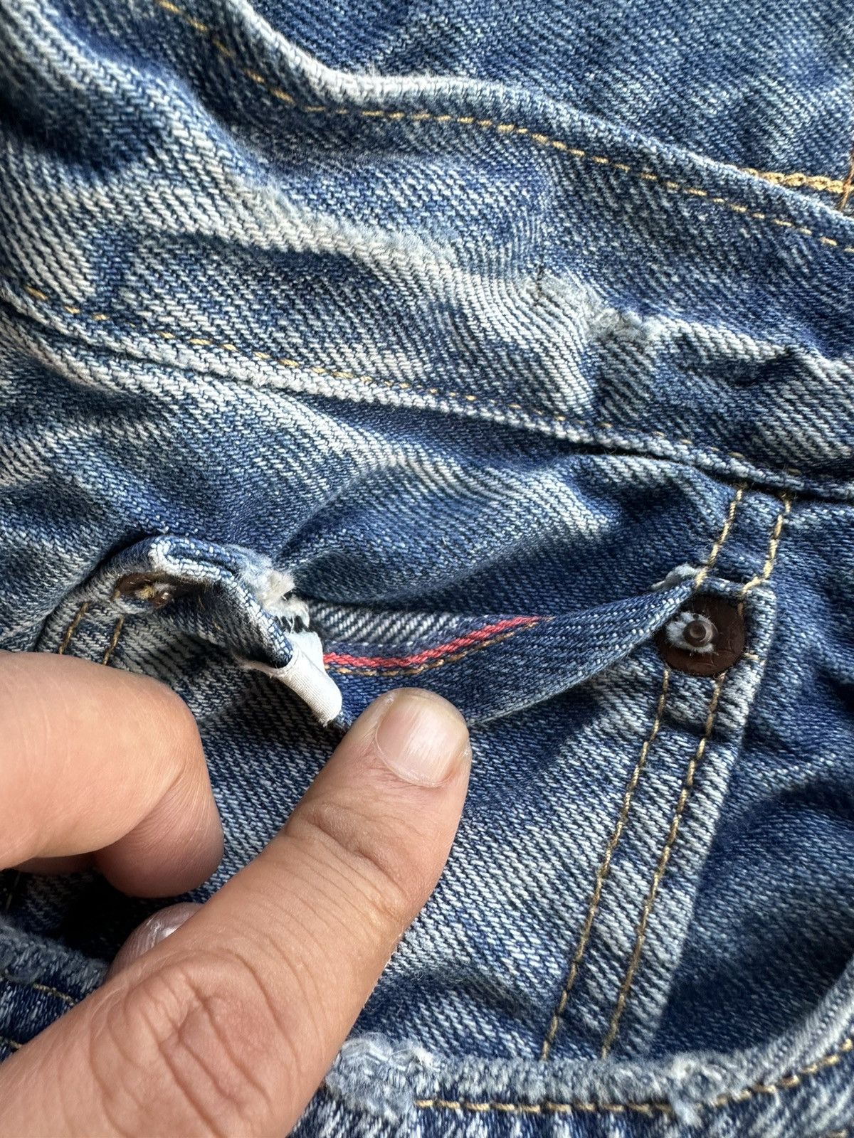 Edwin × Hysteric Glamour × Vintage Vintage Edwin 544 Selvedge Washed Blue Denim D474 Size US 32 / EU 48 - 19 Thumbnail