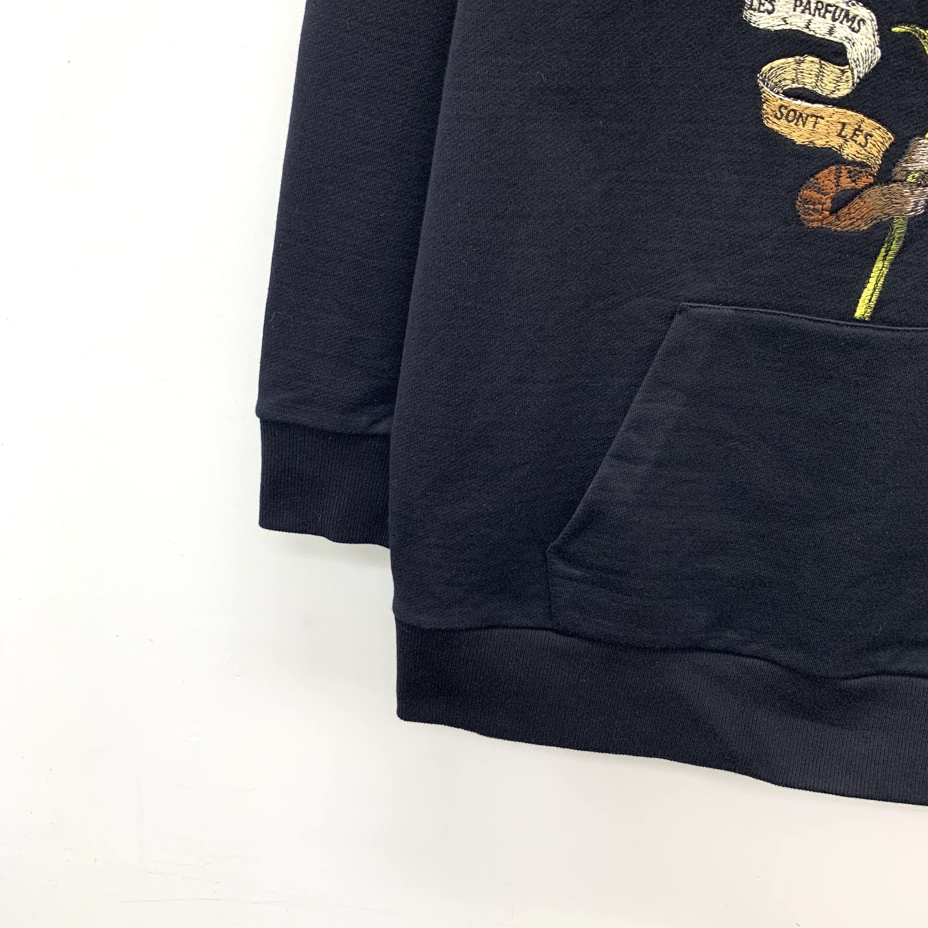 Dior Dior Black Floral Logo Hoodie (Size XS) Size US XS / EU 42 / 0 - 7 Thumbnail