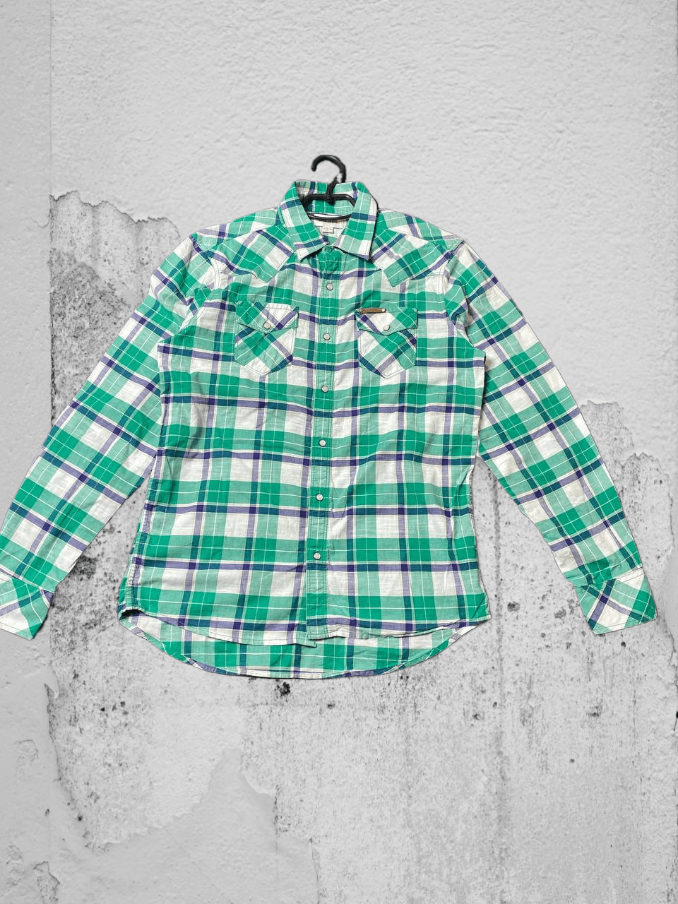 Diesel Y2K DIESEL Flannel Two Pocket Check Plaid Shirt Size US M / EU 48-50 / 2 - 1 Thumbnail