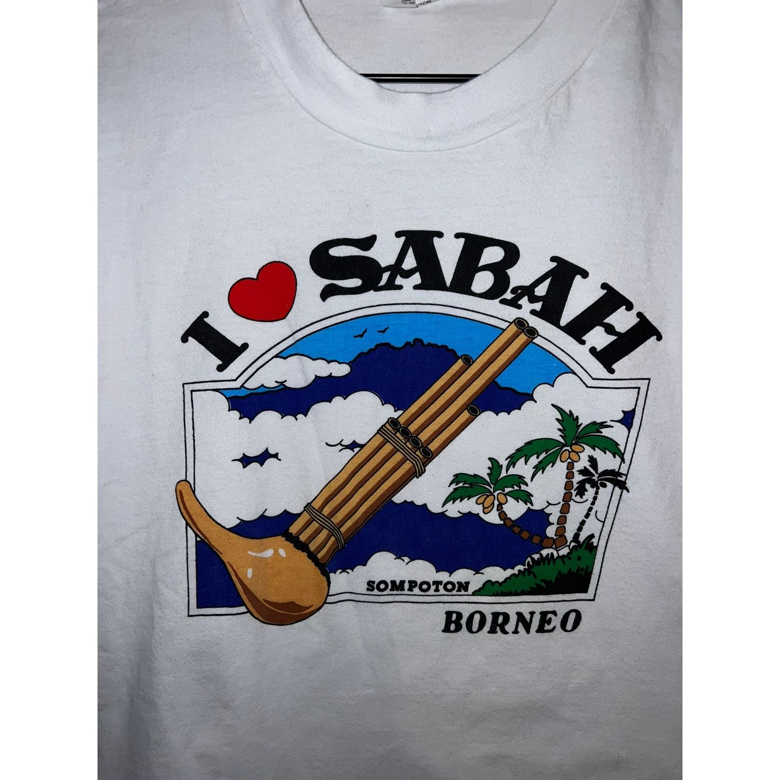 Vintage Vintage Borneo Shirt I Love Sabah Sompoton Tee VTG 90s L Size L / US 10 / IT 46 - 2 Thumbnail