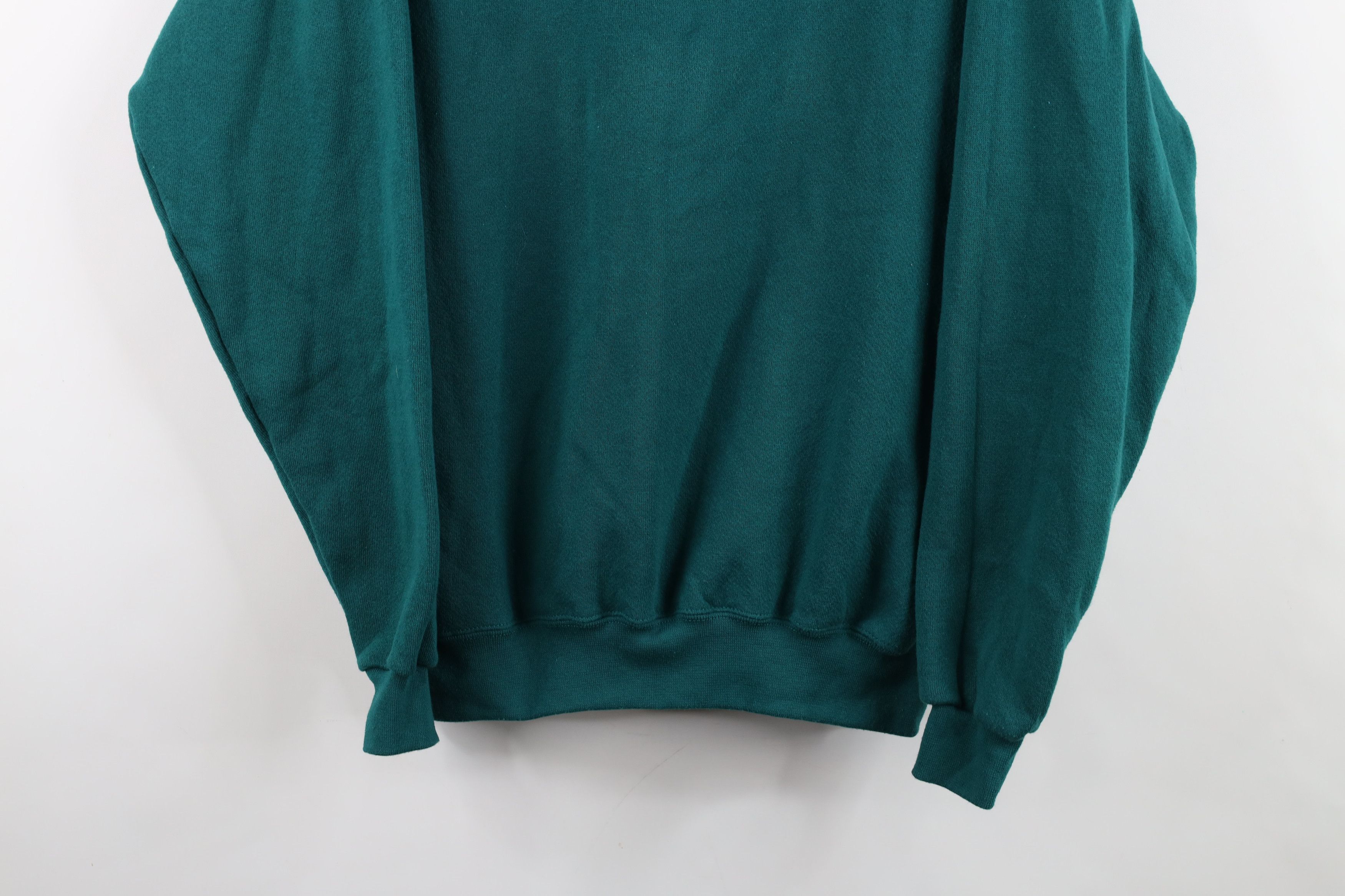 Vintage Vintage 90s Streetwear Blank Heavyweight Sweatshirt Green Size US M / EU 48-50 / 2 - 3 Thumbnail