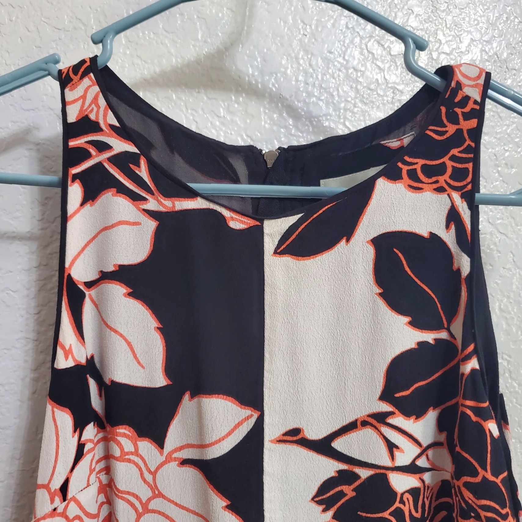 Anthropologie Anthropologie Maeve Photoflora Dress Womens 2 Black White Floral Drop Waist Size XS / US 0-2 / IT 36-38 - 3 Thumbnail