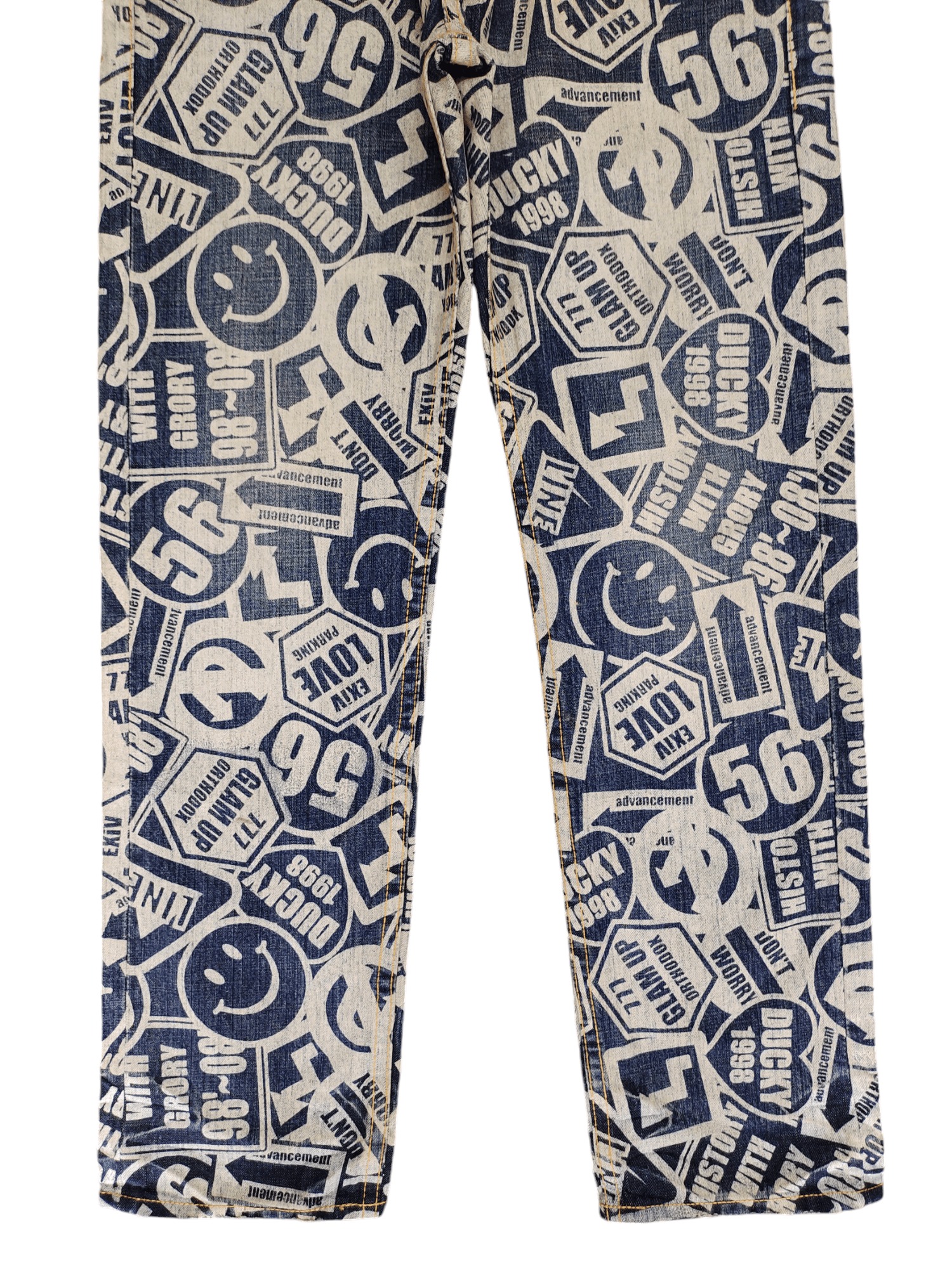 Hysteric Glamour × Undercover Japanese Co & Lu Full Print Hysteric Glamour Style Jeans Size US 33 - 5 Thumbnail