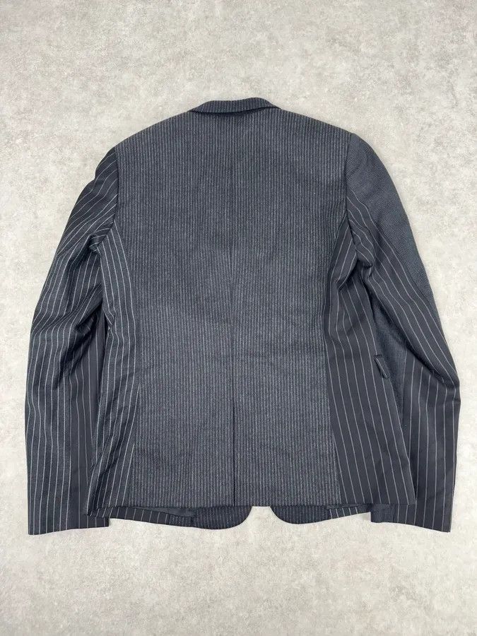 Dior 2010s Dior Grey Wool White Pinstripe Blazer Jacket by Kris Van Assche Size 42R - 6 Thumbnail
