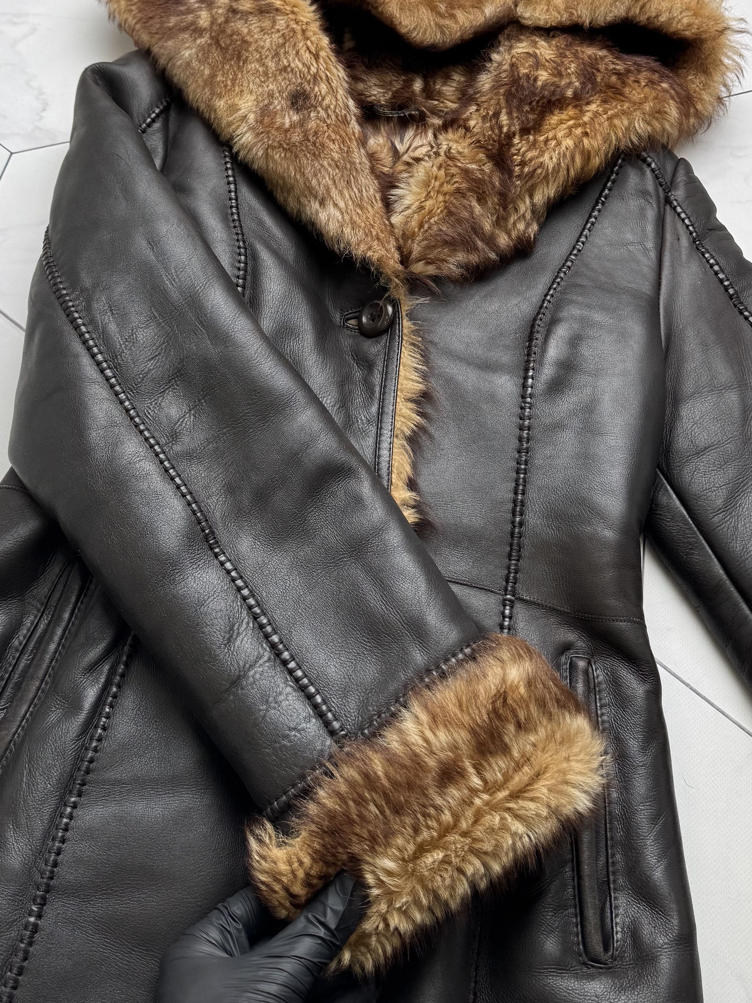 Japanese Brand Vintage Real Sheepskin Hooded Coat (B550)E2D15 Size S / US 4 / IT 40 - 5 Thumbnail