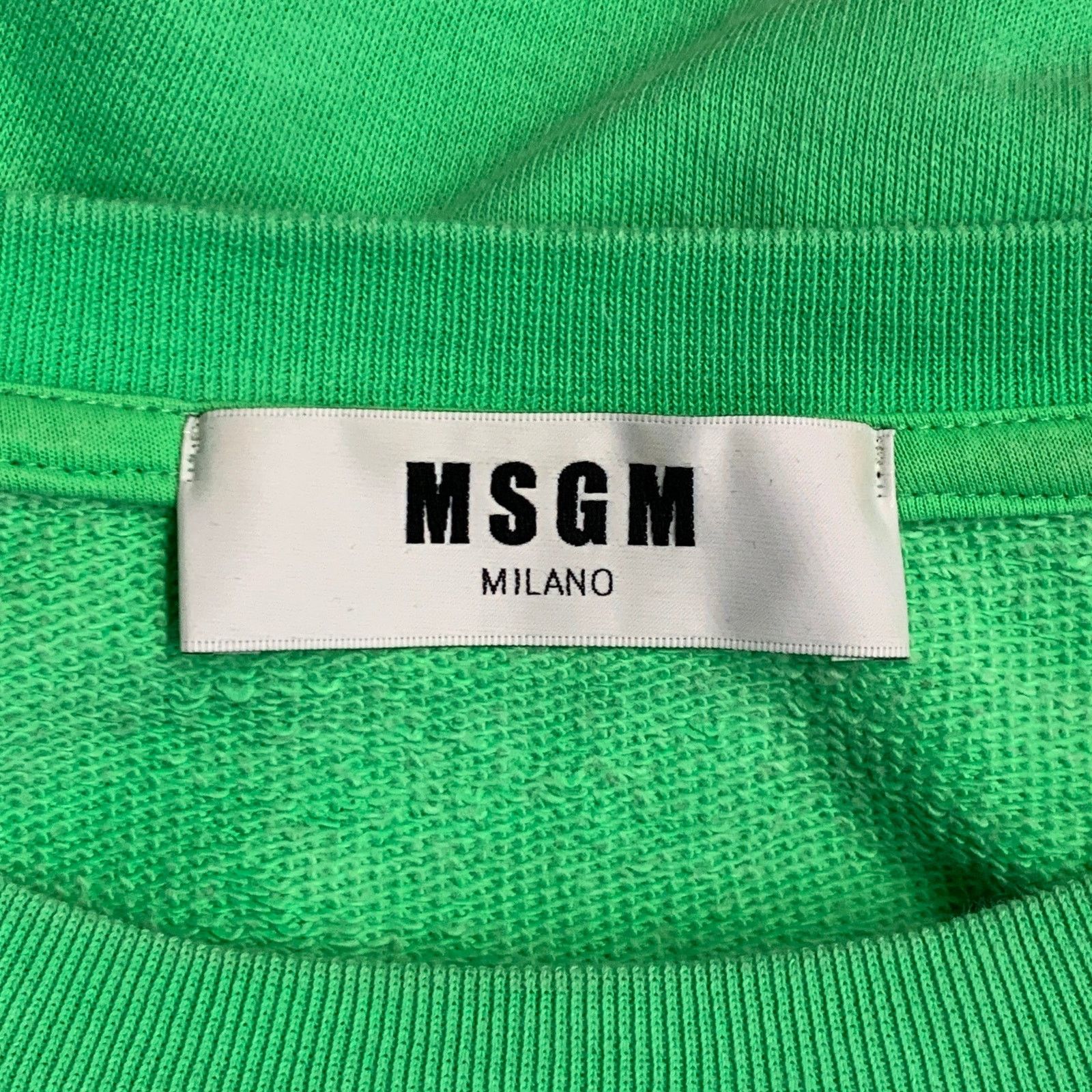 MSGM MSGM Alessandro Green Graphic Cotton Crew Neck Sweatshirt Size US M / EU 48-50 / 2 - 5 Thumbnail