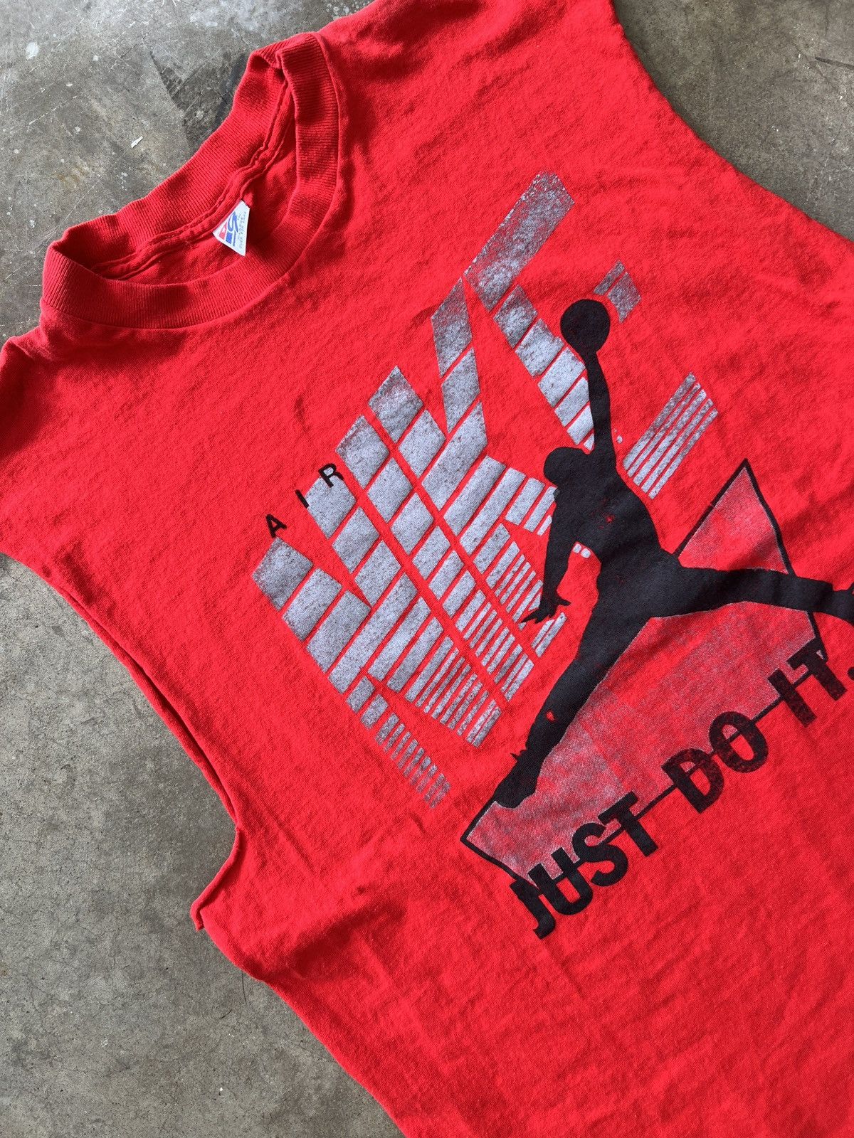 Nike × Vintage Vintage Boot Nike Jordan Jumpman Just Do It Cut Sleeve XL Size US XL / EU 56 / 4 - 1 Thumbnail